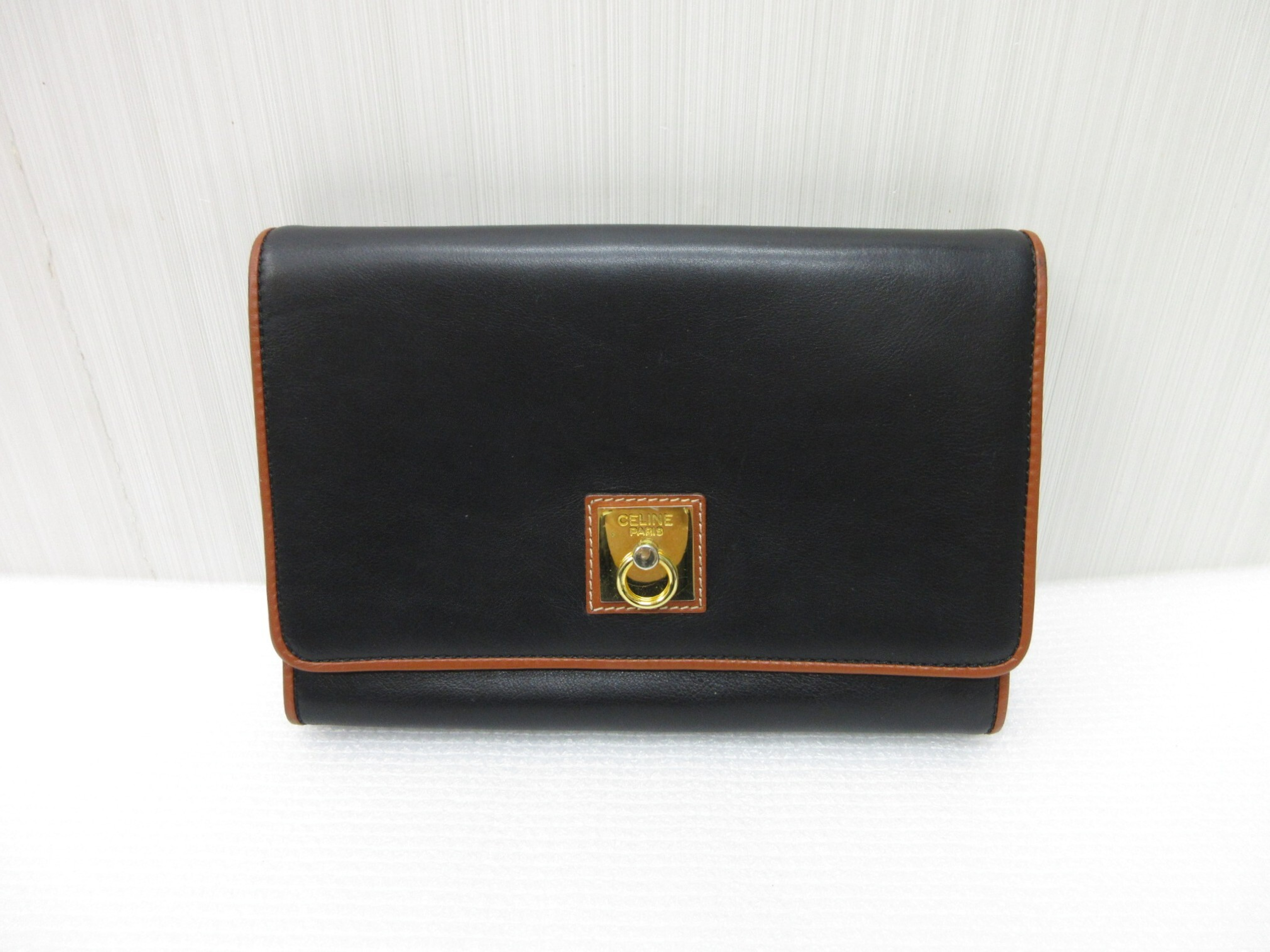 2-Way Leather Crossbody Shoulder Bag Clutch Bag Vintage Shoulder Bag — view 2