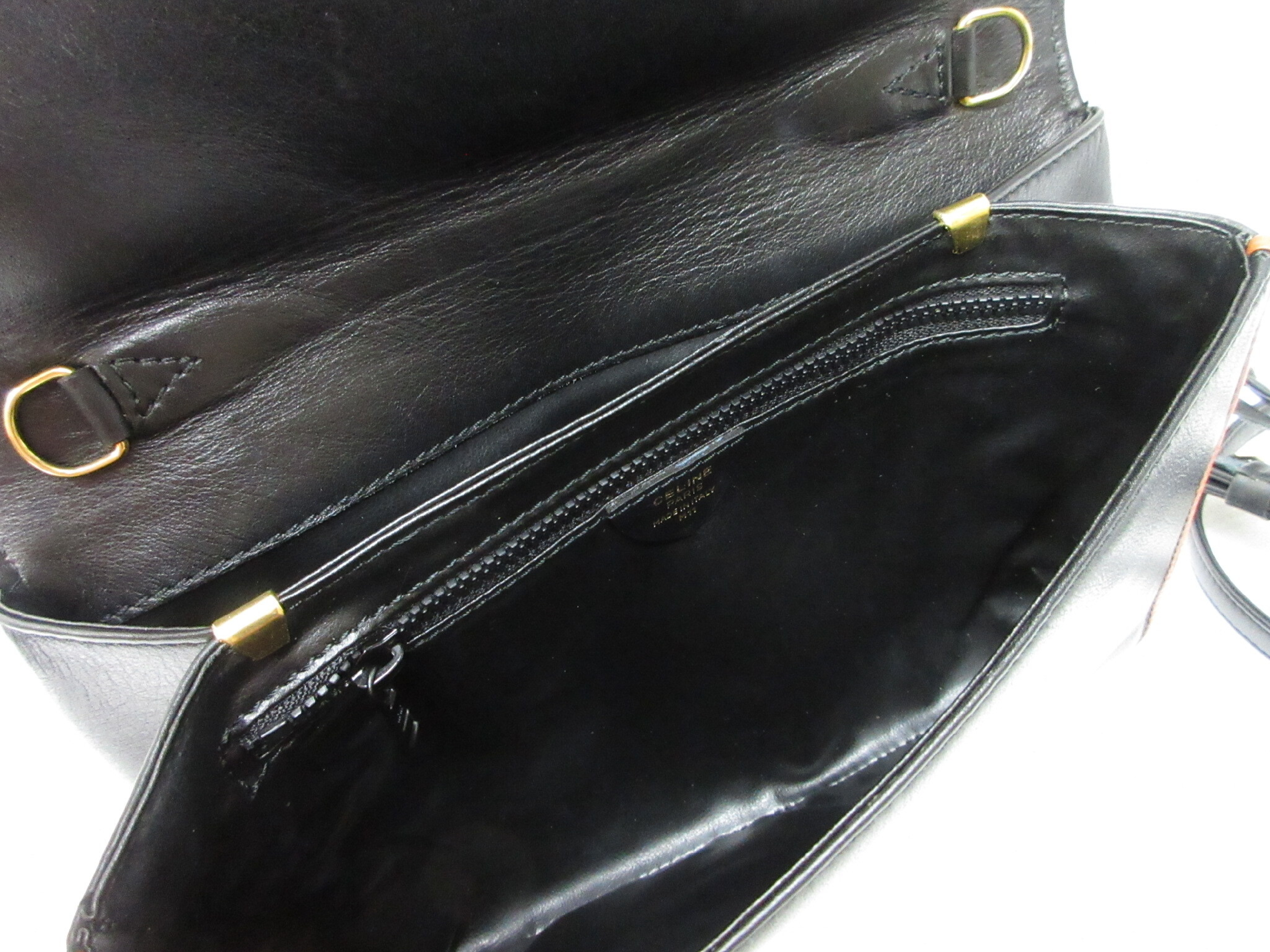 2-Way Leather Crossbody Shoulder Bag Clutch Bag Vintage Shoulder Bag — view 9