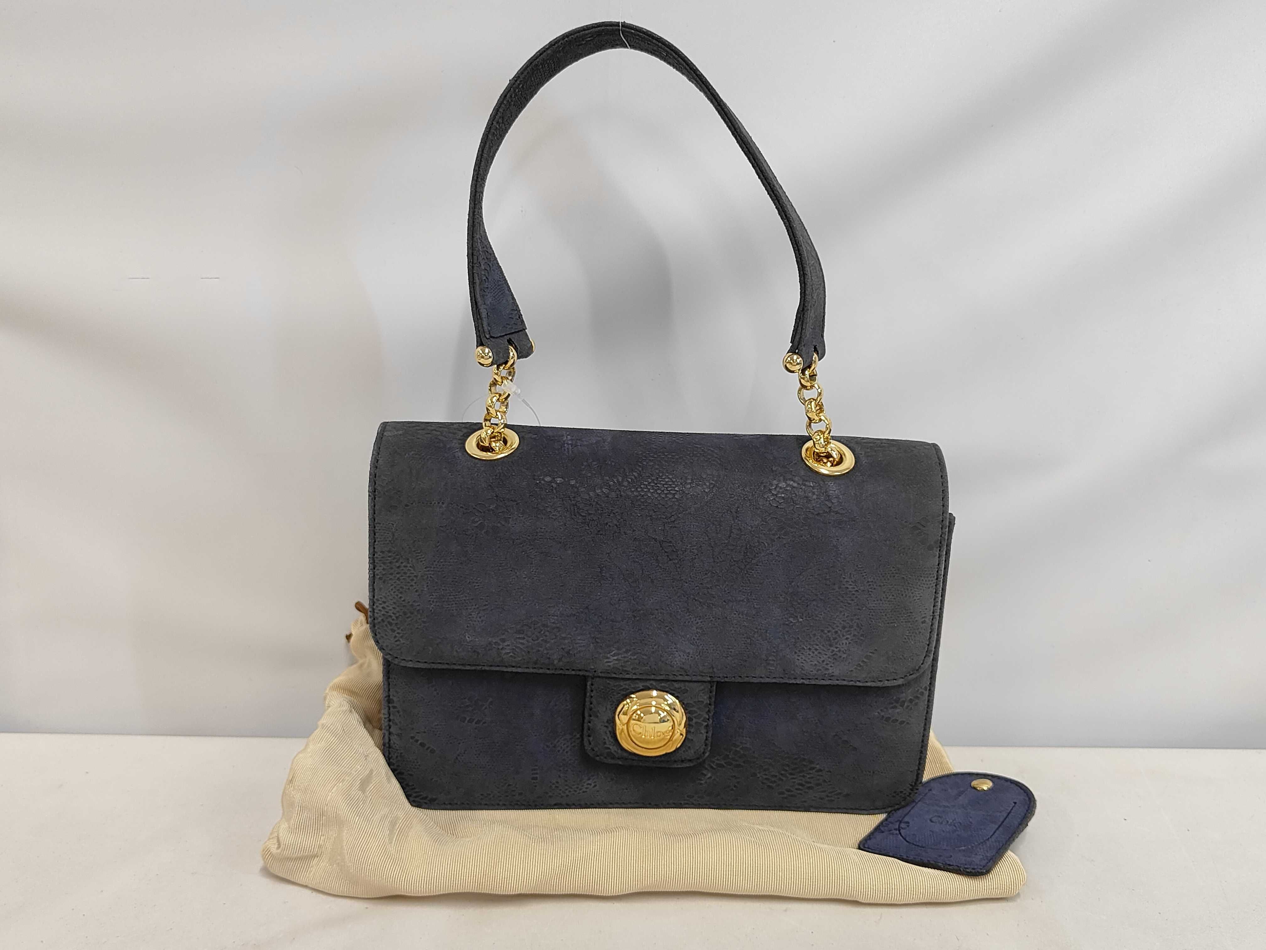 lace design chain shoulder handbag