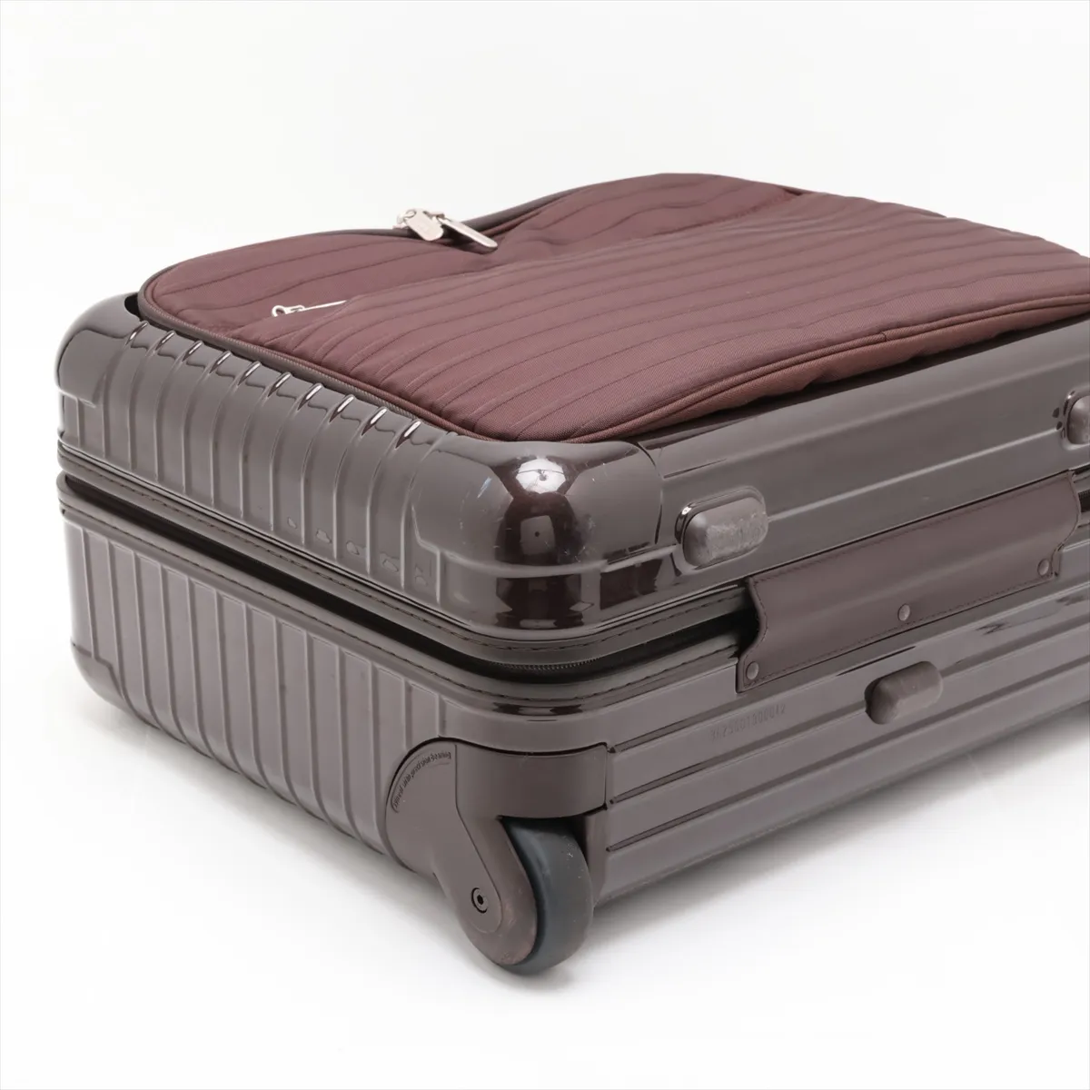 [Individually packaged] Rimowa Salsa Deluxe Polycarbonate x Canvas Carry-on Suitcase, Brown, Combination Lock 000 — view 4