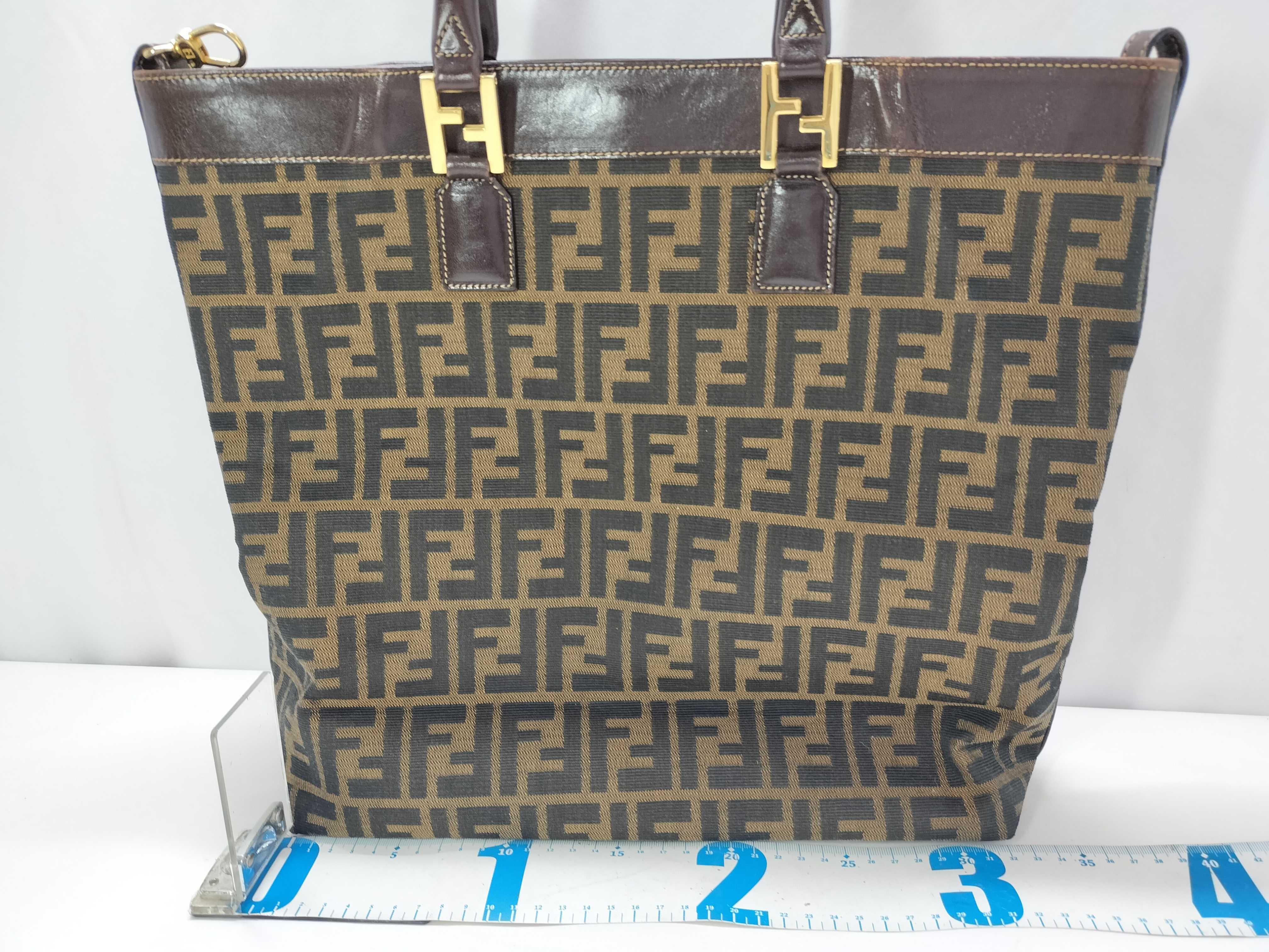 Zucca pattern Fendi tote bag with strap — view 2