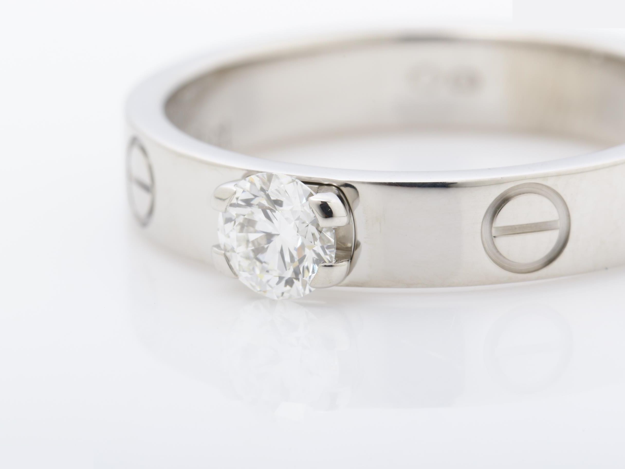 750WG Mini Love Diamond Ring, 0.26ct, 52cm, 4.3g — view 4