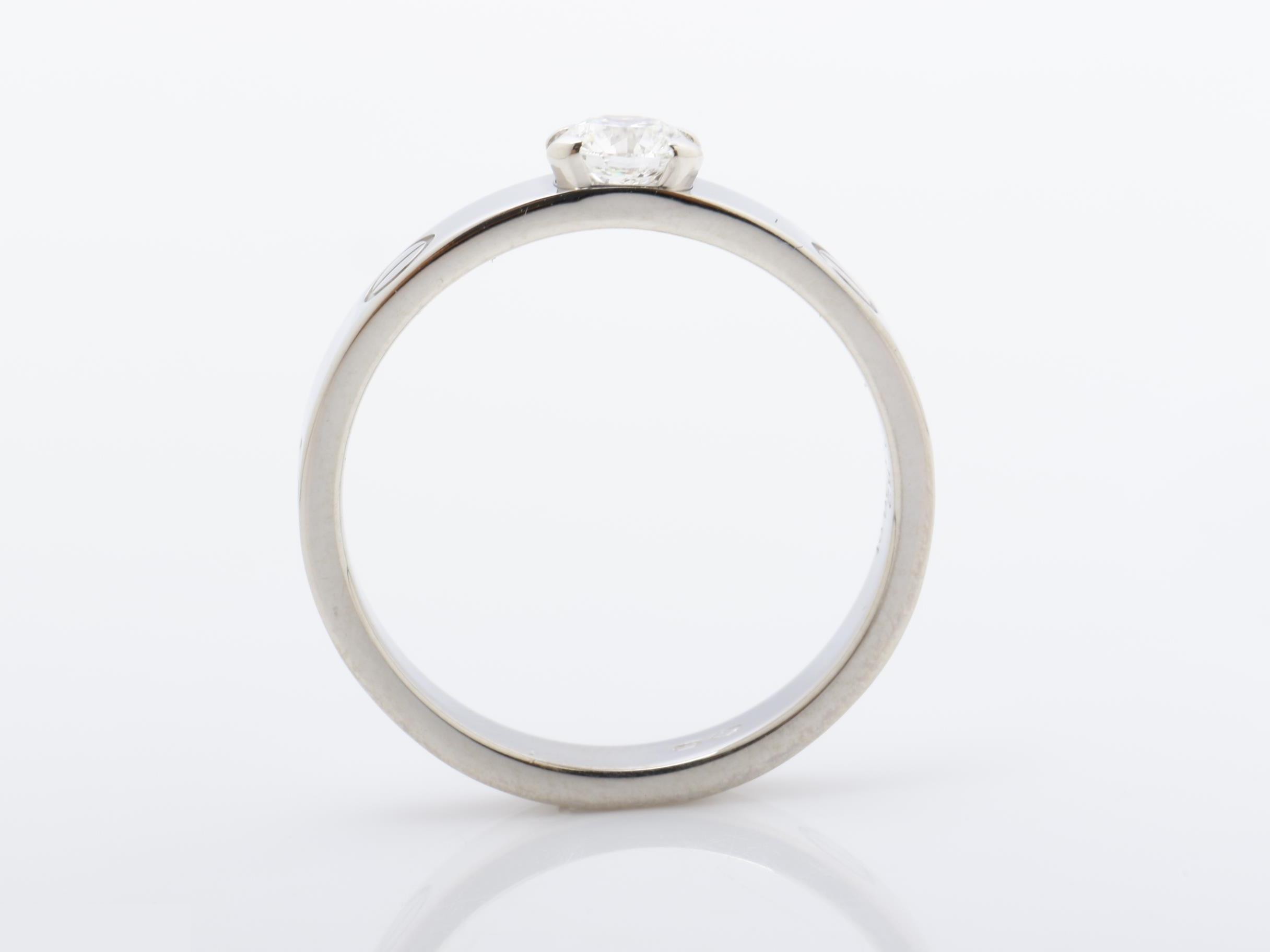 750WG Mini Love Diamond Ring, 0.26ct, 52cm, 4.3g — view 6