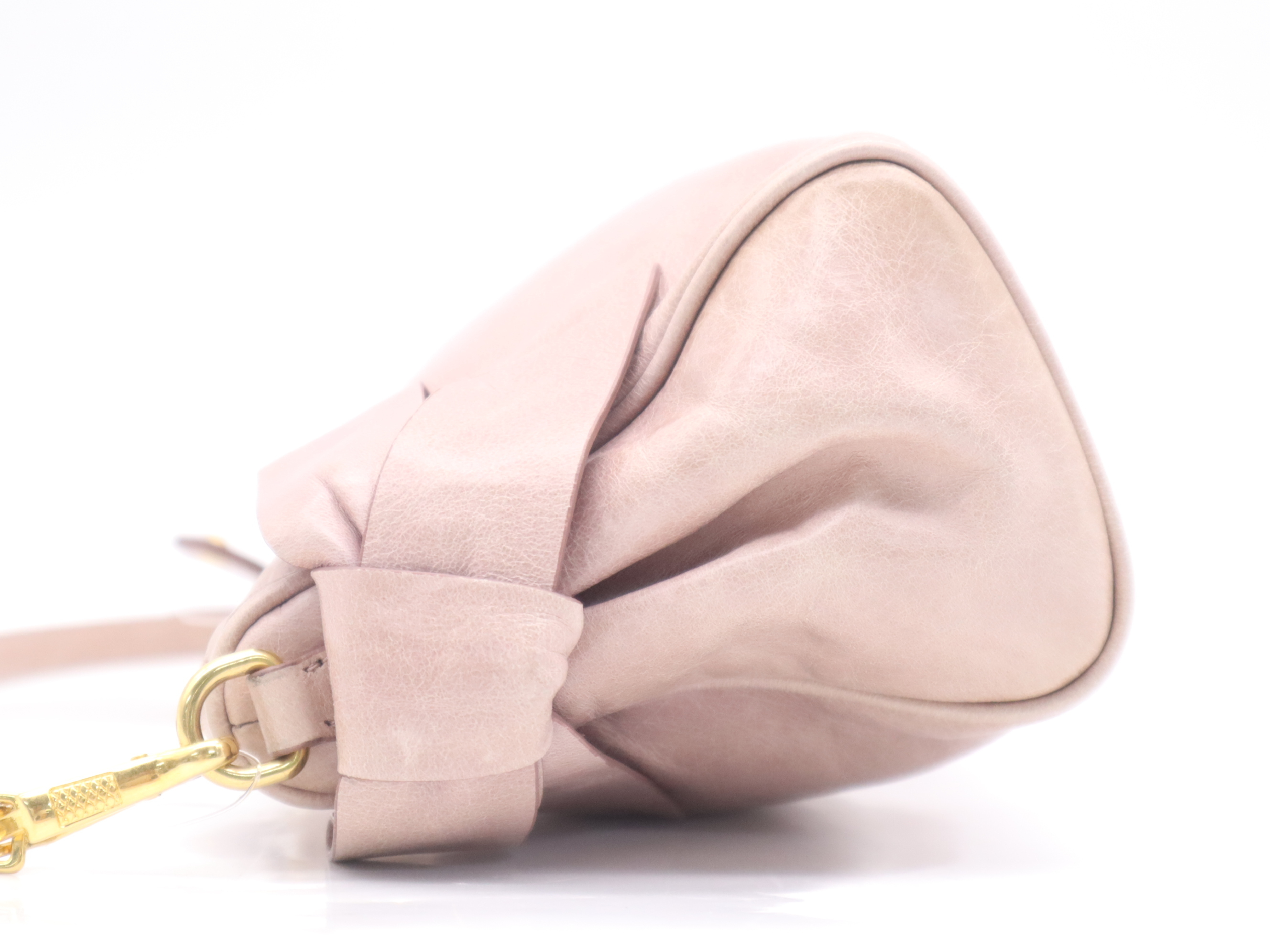 Leather One-Shoulder Bag, Pink, with Shoulder Strap, Dust Bag, and Guarantee Card. — view 3
