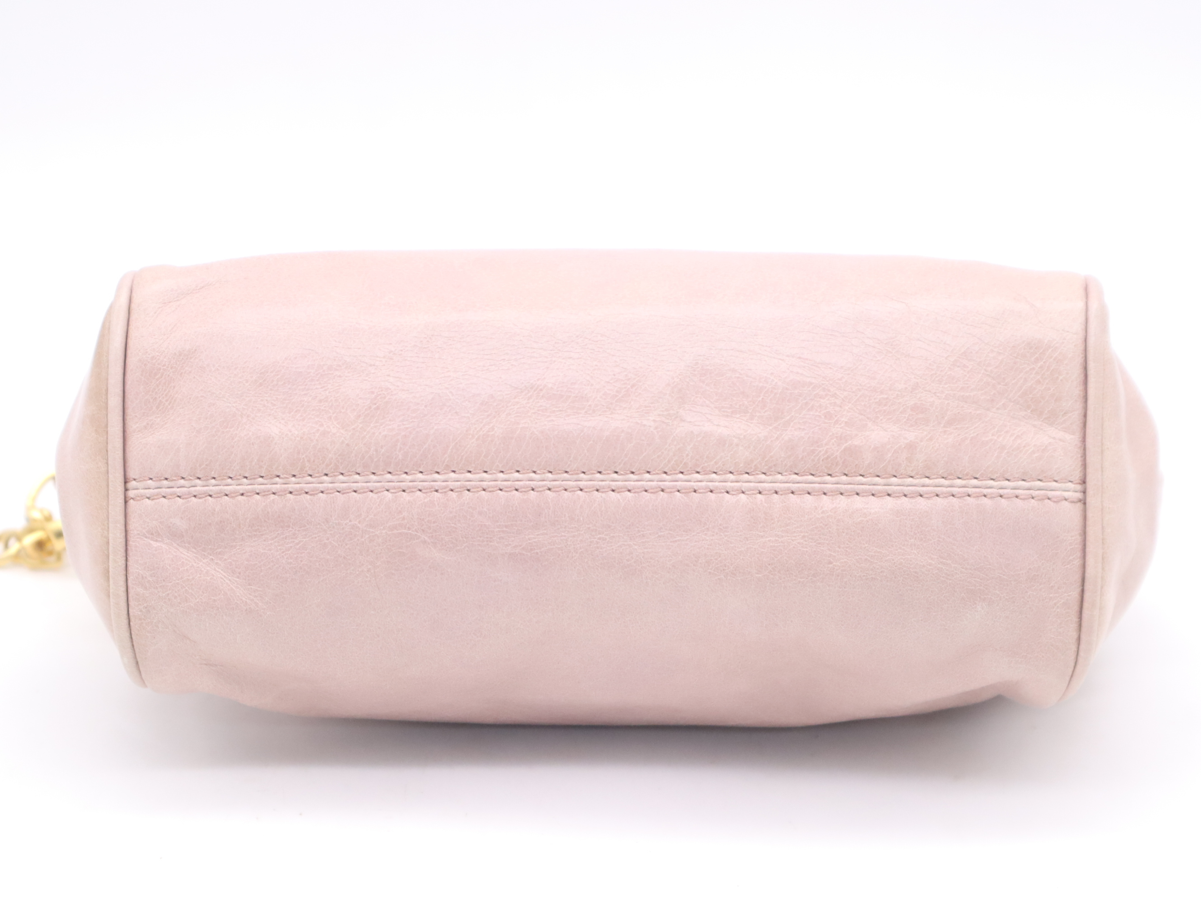 Leather One-Shoulder Bag, Pink, with Shoulder Strap, Dust Bag, and Guarantee Card. — view 4
