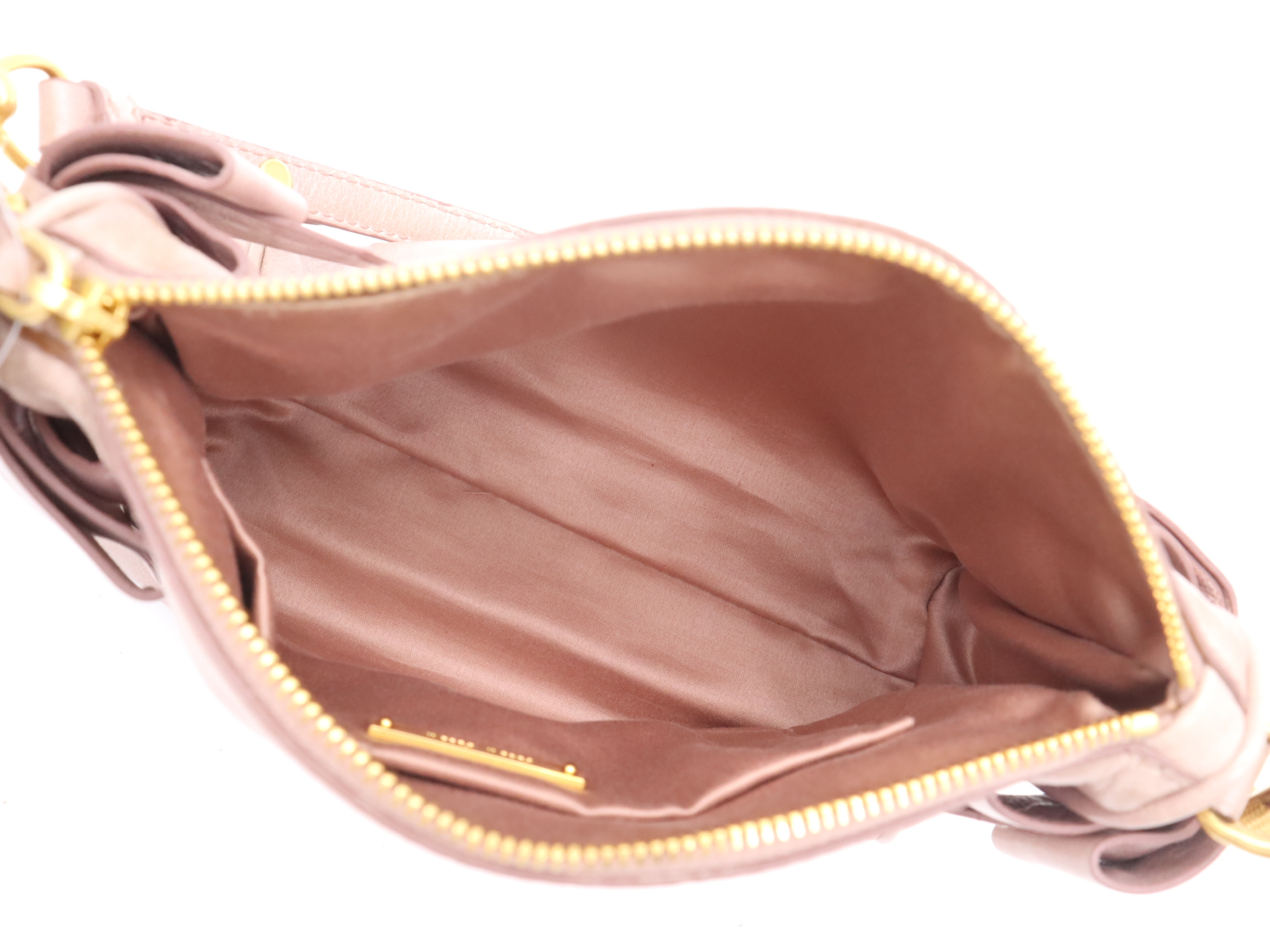 Leather One-Shoulder Bag, Pink, with Shoulder Strap, Dust Bag, and Guarantee Card. — view 10