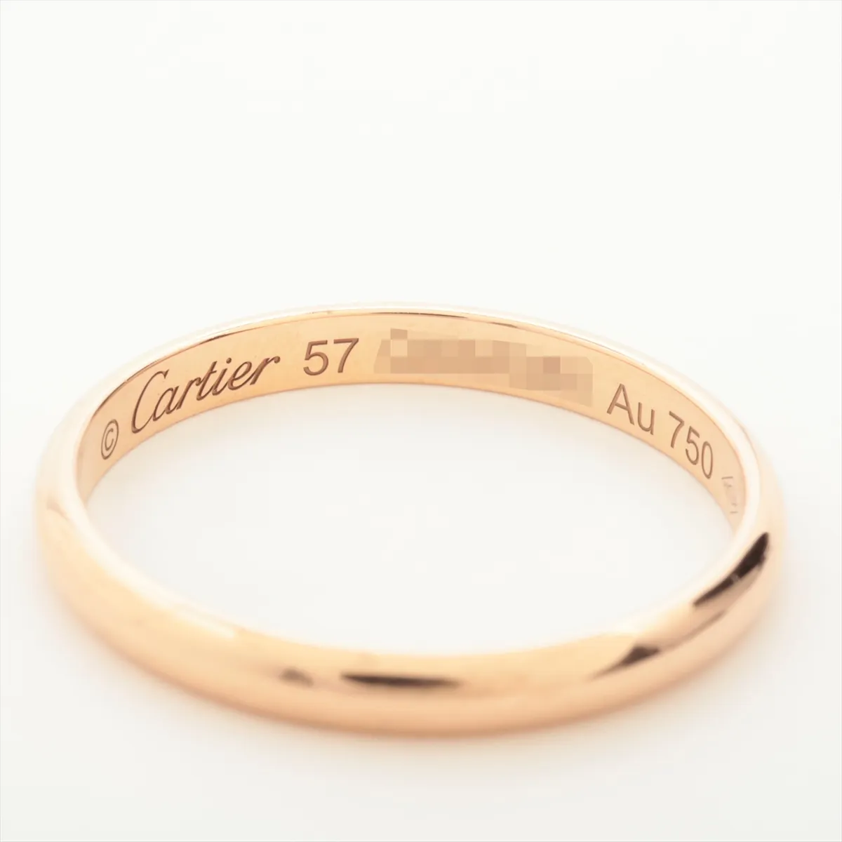 Wedding Ring, 750 (PG), 2.3g, Size 57, Initials, QOM086 — view 4