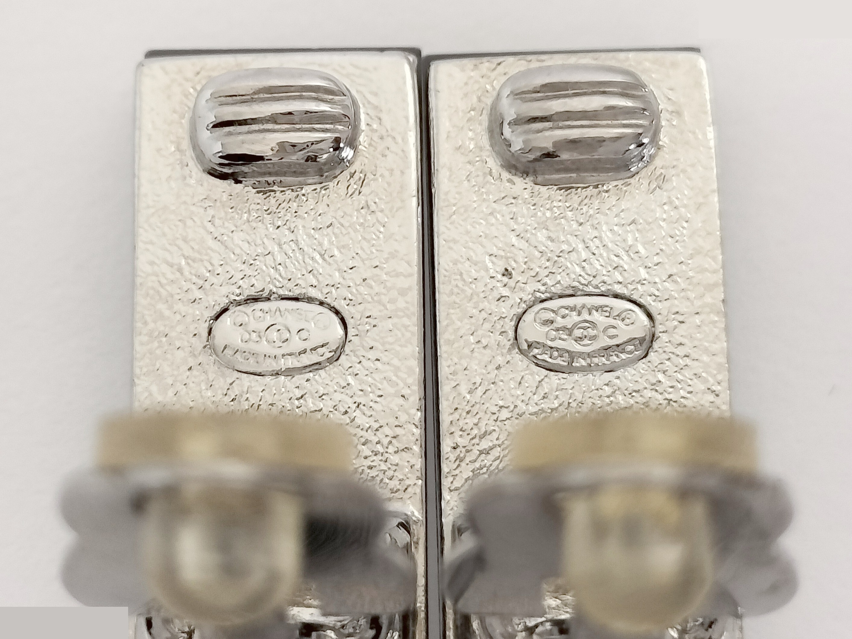 Coco Mirror Silver Earrings 03C — view 2