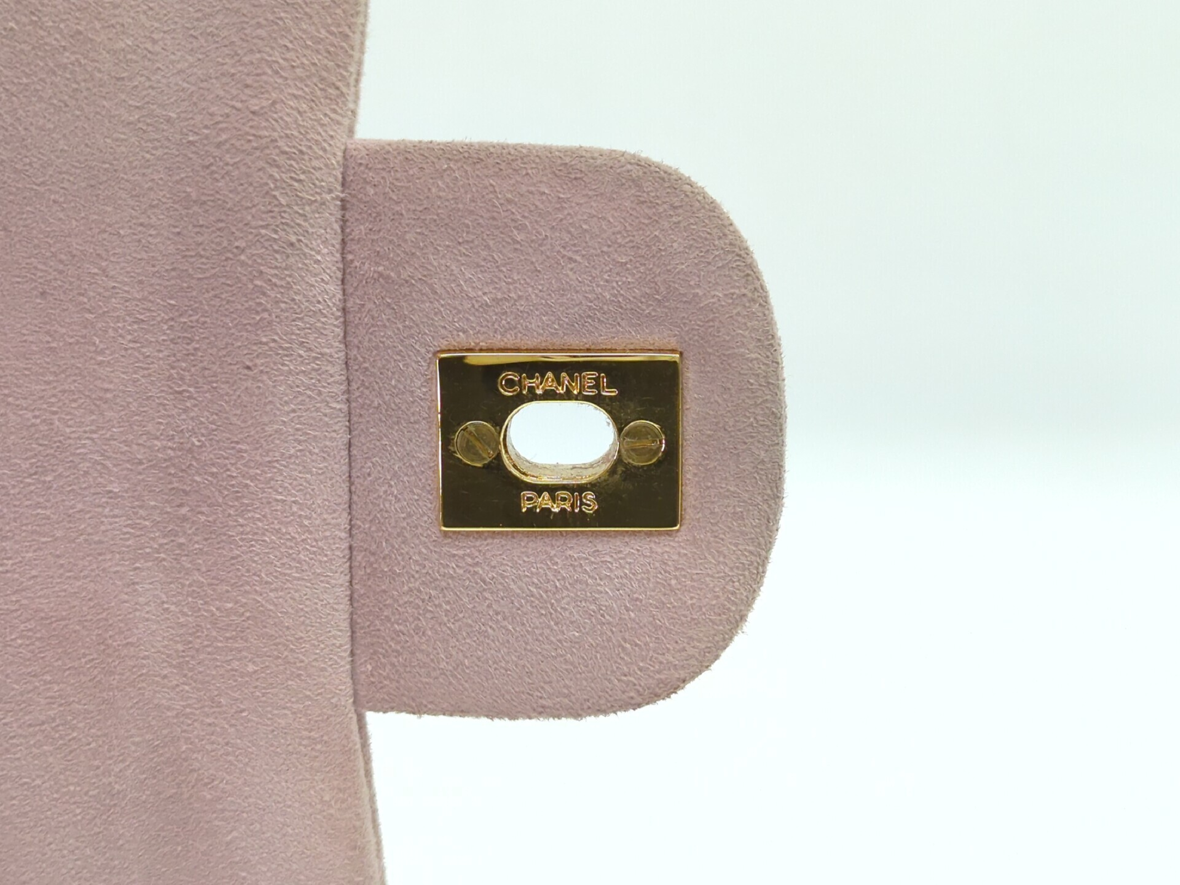 Suede Double Flap Shoulder Bag, Size 23, Pink, Series 2 — view 12