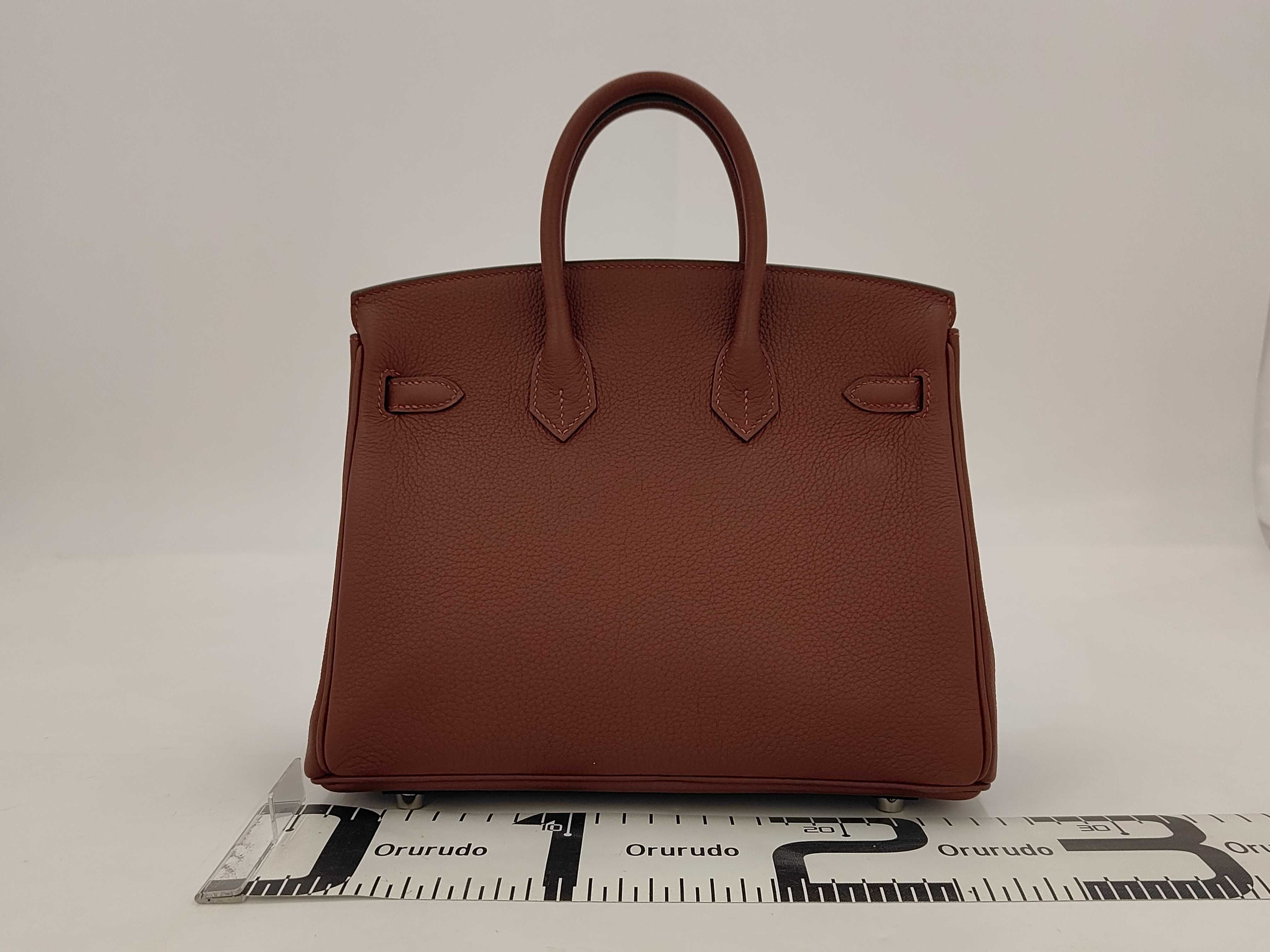 Birkin 25 Togo Rouge H SS G stamp handbag — view 2