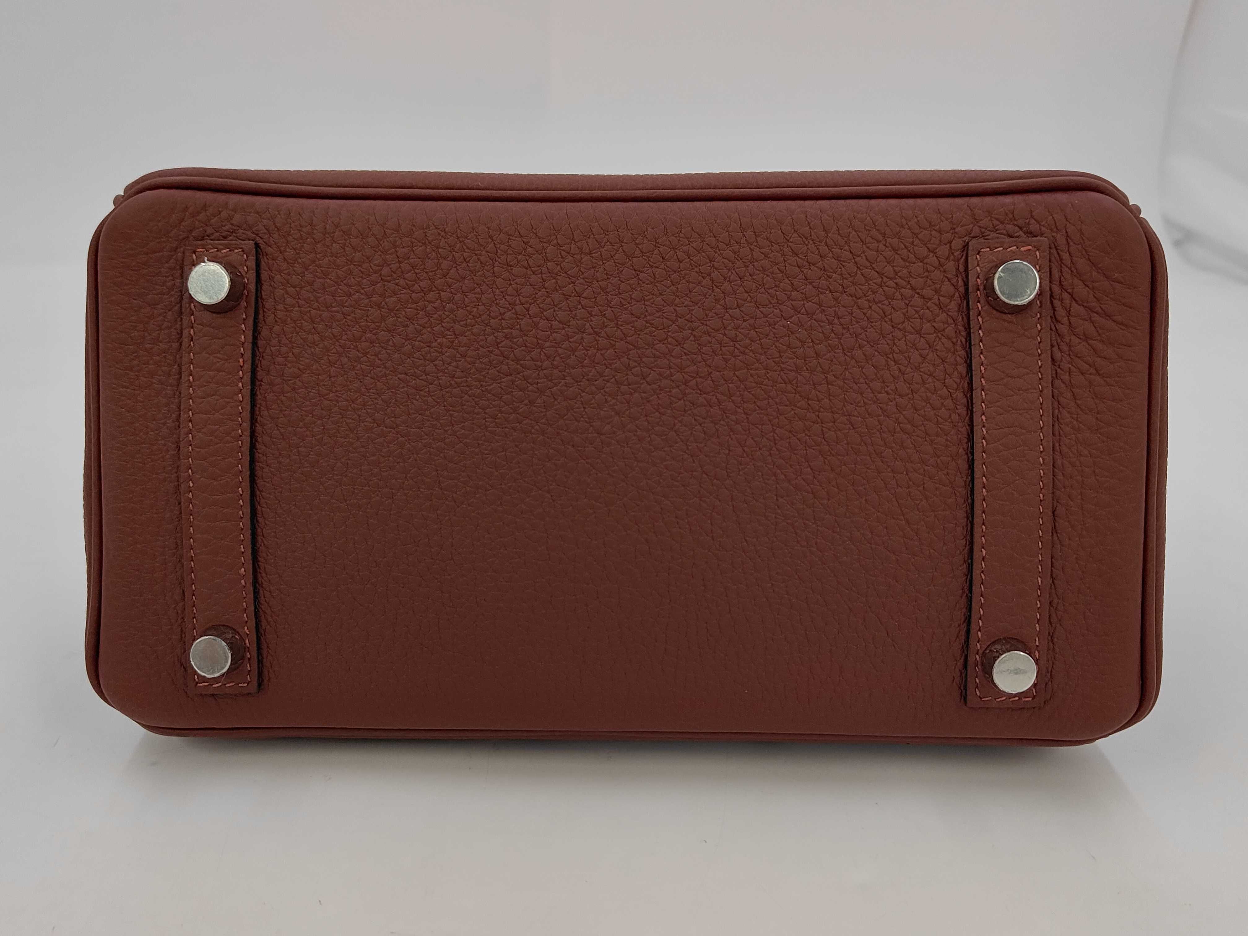 Birkin 25 Togo Rouge H SS G stamp handbag — view 3