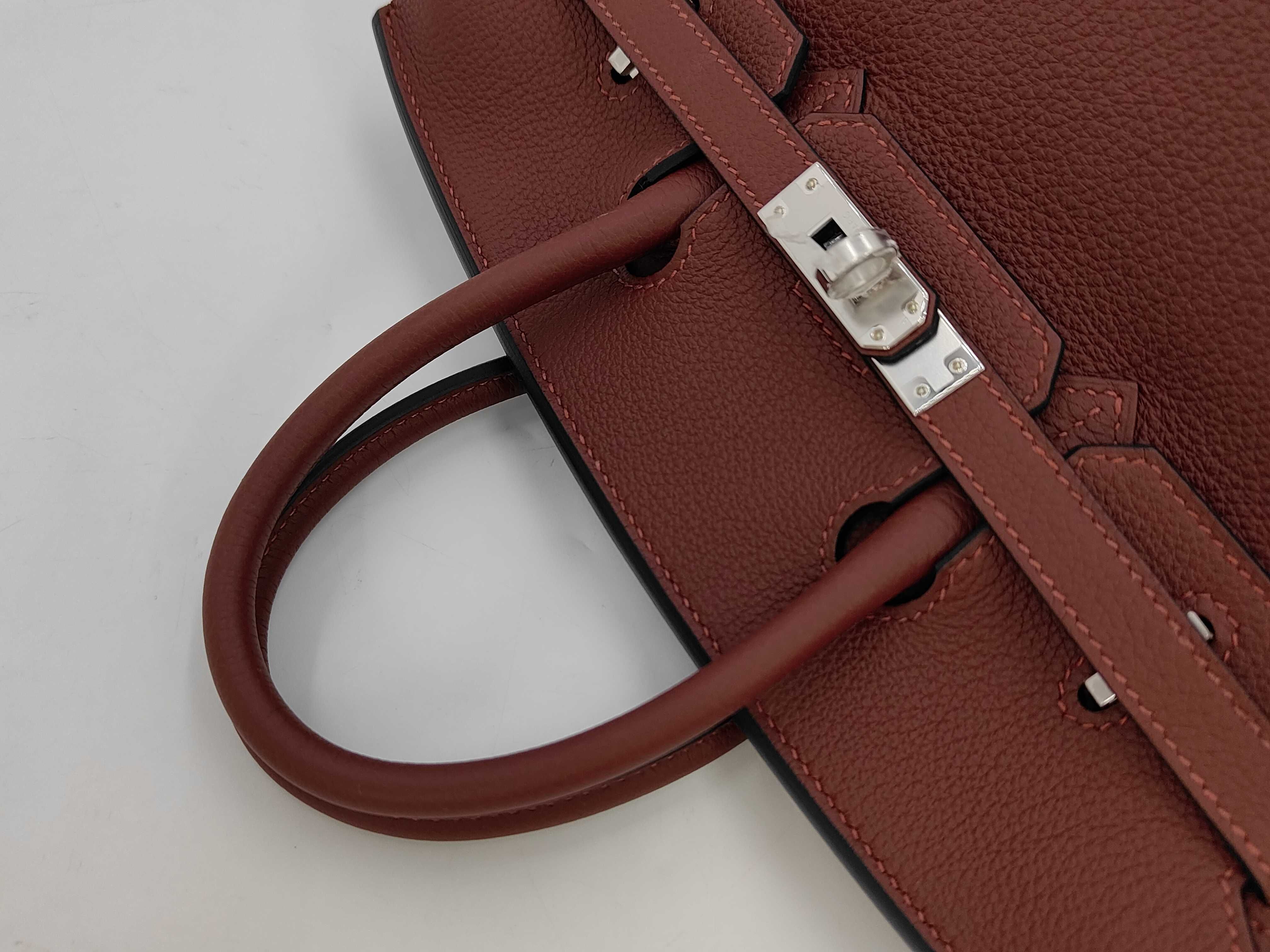 Birkin 25 Togo Rouge H SS G stamp handbag — view 5
