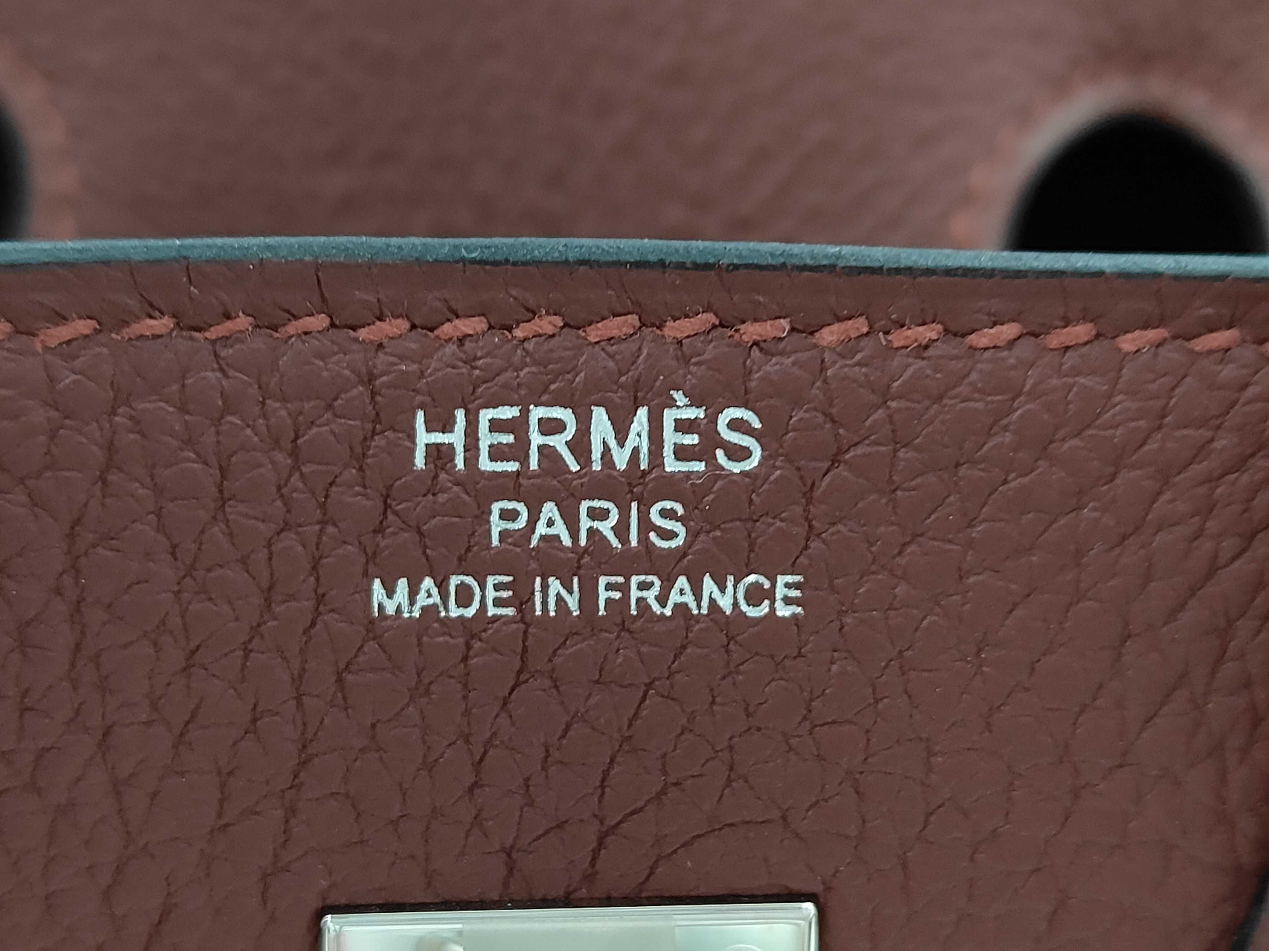 Birkin 25 Togo Rouge H SS G stamp handbag — view 9
