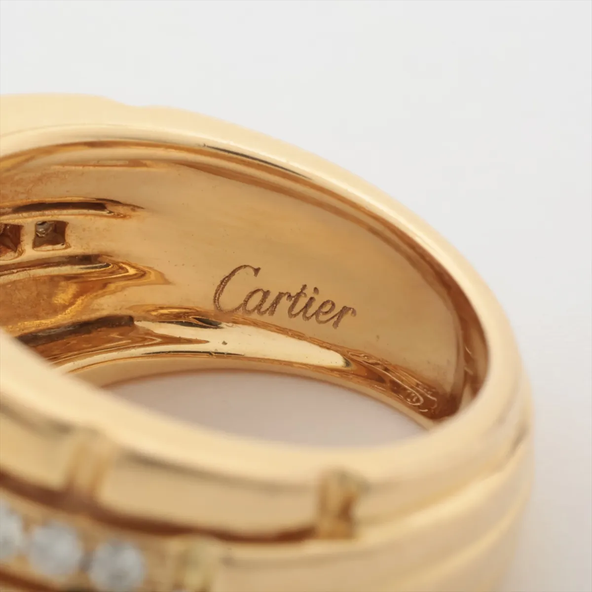 diamond ring, 750 (yellow gold), 12.9g, size 48. Small chips on the stone, — view 3