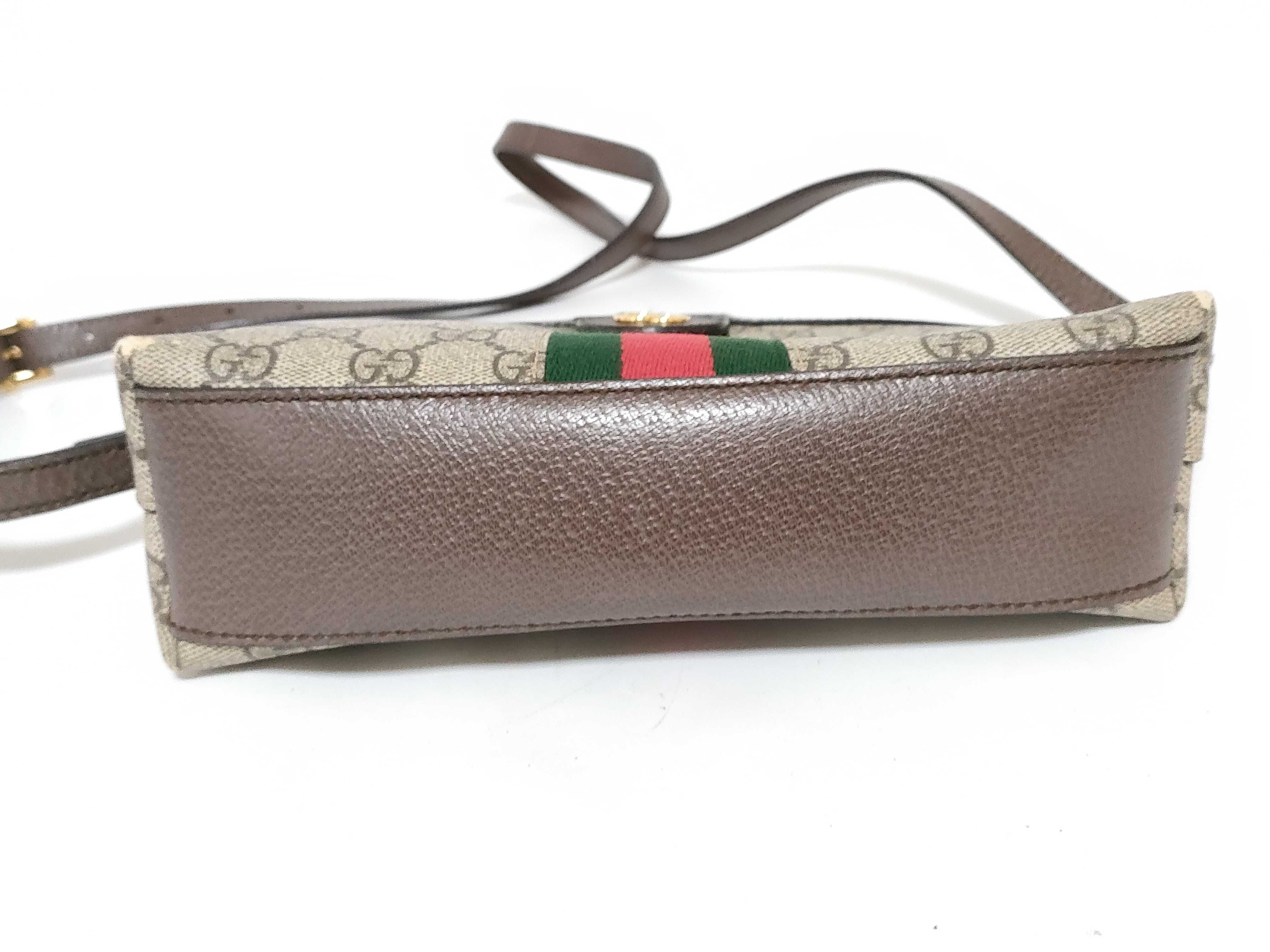 GG Supreme Ophidia PVC x Leather Shoulder Bag, Brown, 499621 (Shoulder Bag) — view 8