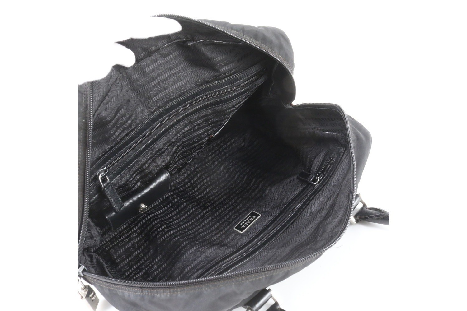 Tessuto Nylon Saffiano Leather Business Bag — view 7