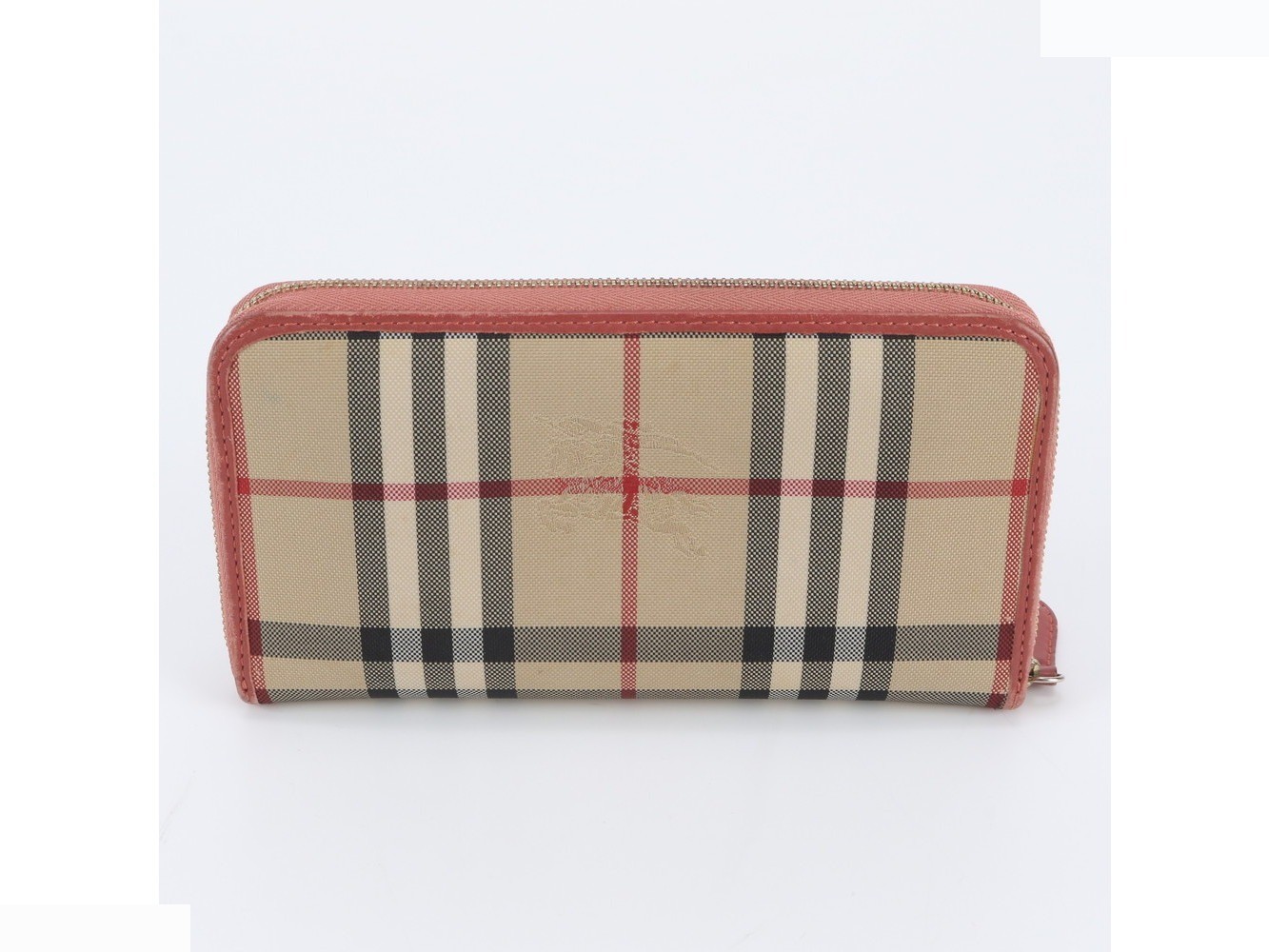 Nova Check Leather Canvas Long Wallet — view 2