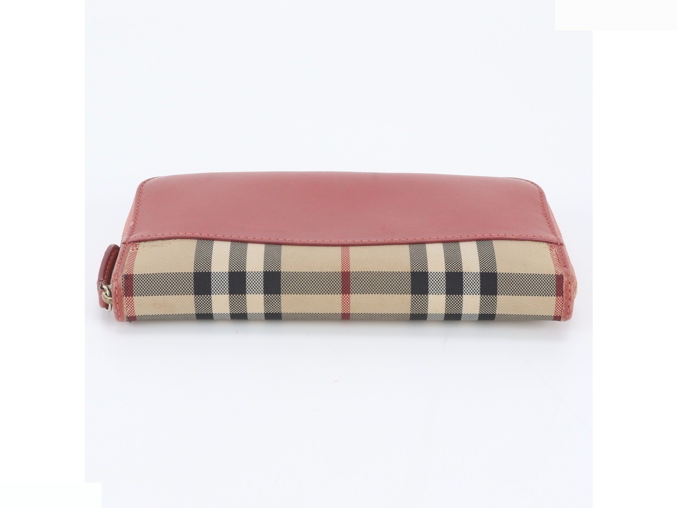 Nova Check Leather Canvas Long Wallet — view 4