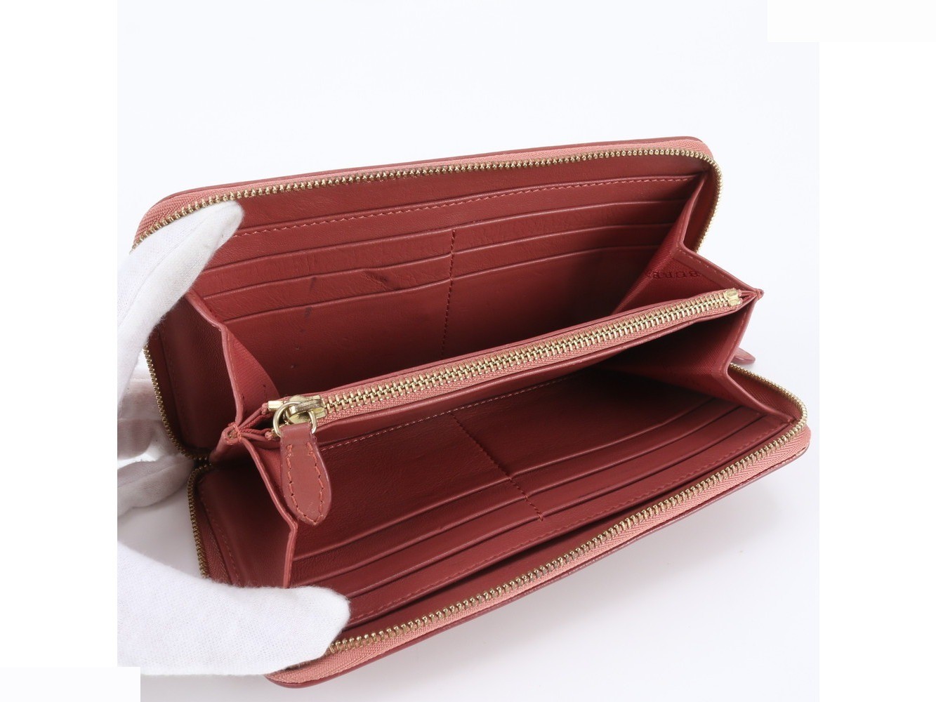 Nova Check Leather Canvas Long Wallet — view 6