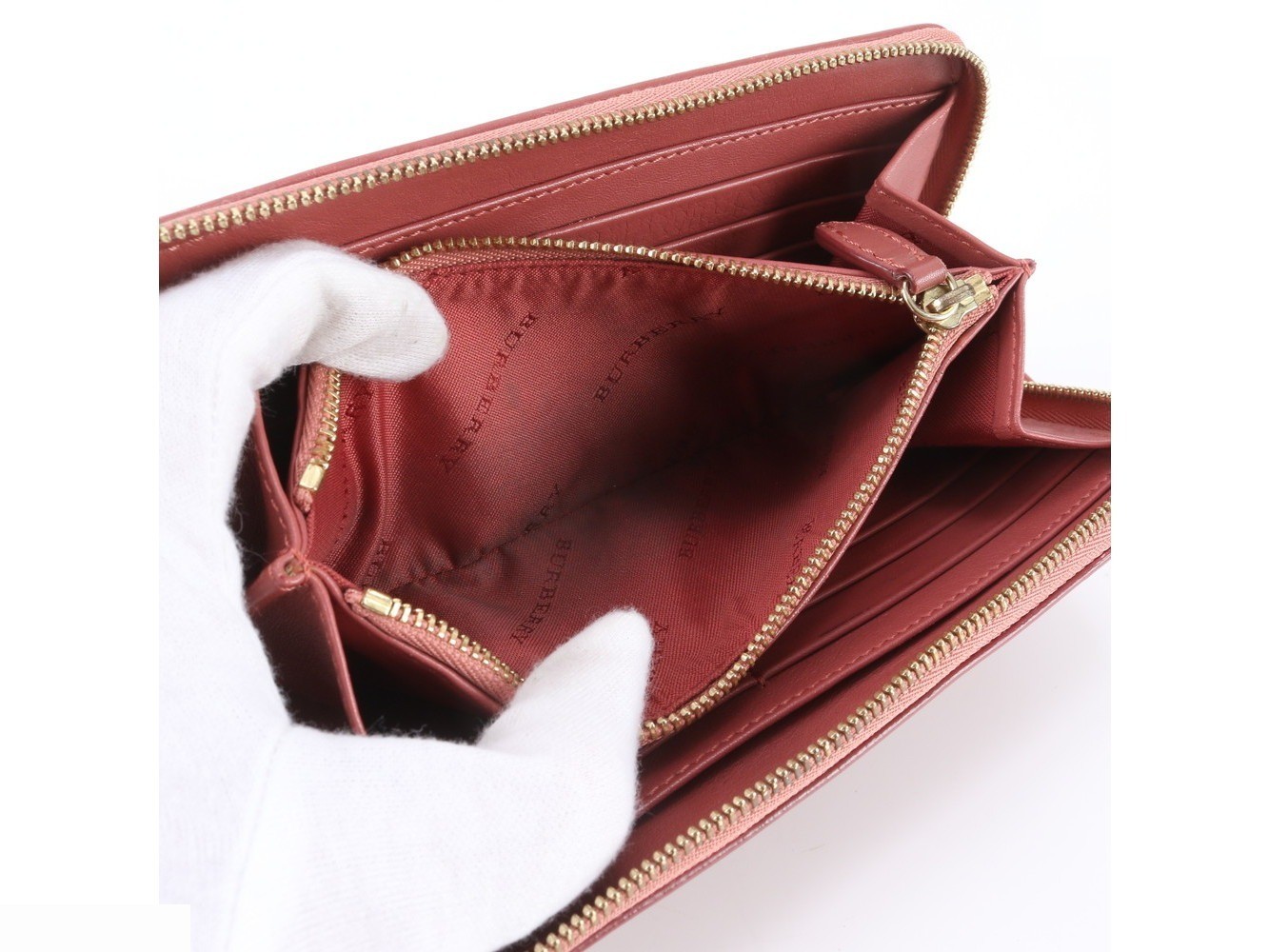 Nova Check Leather Canvas Long Wallet — view 7