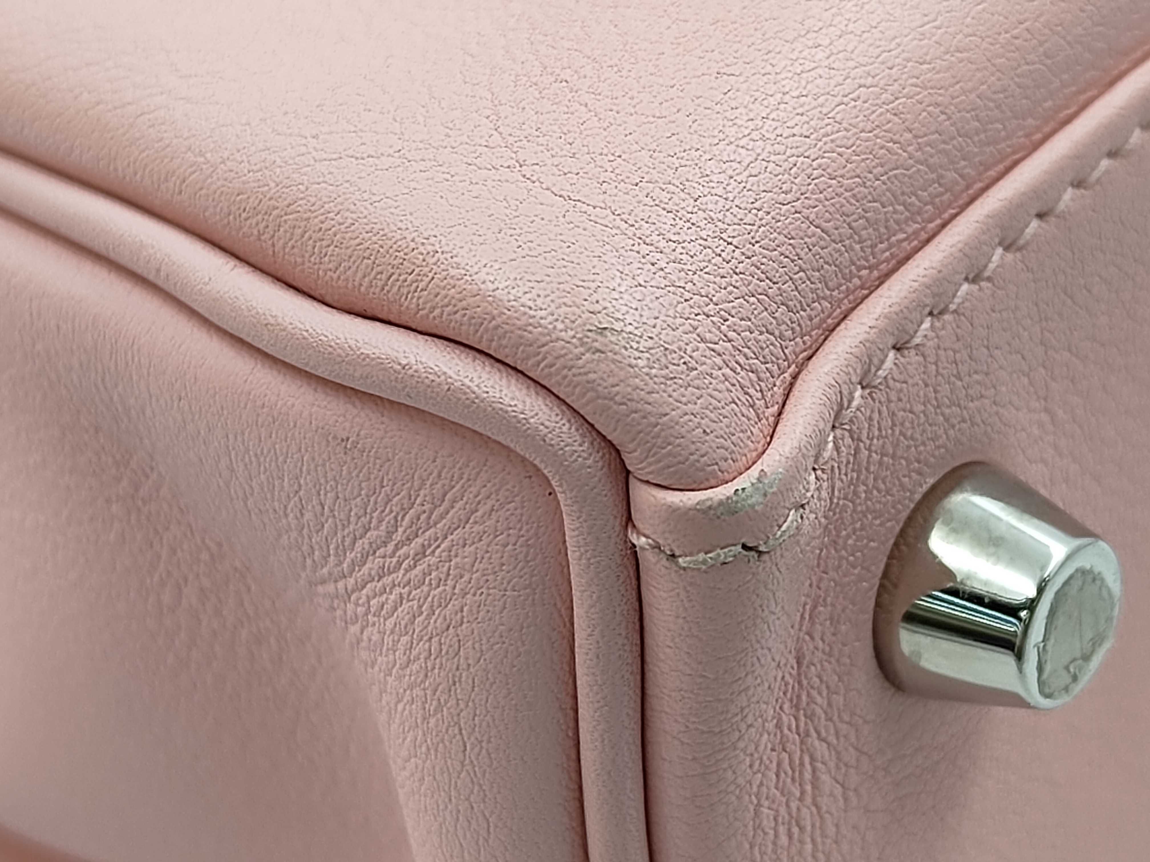 Kelly 25, inside stitching, Swift leather, Rose Sakura, silver hardware, handbag — view 6