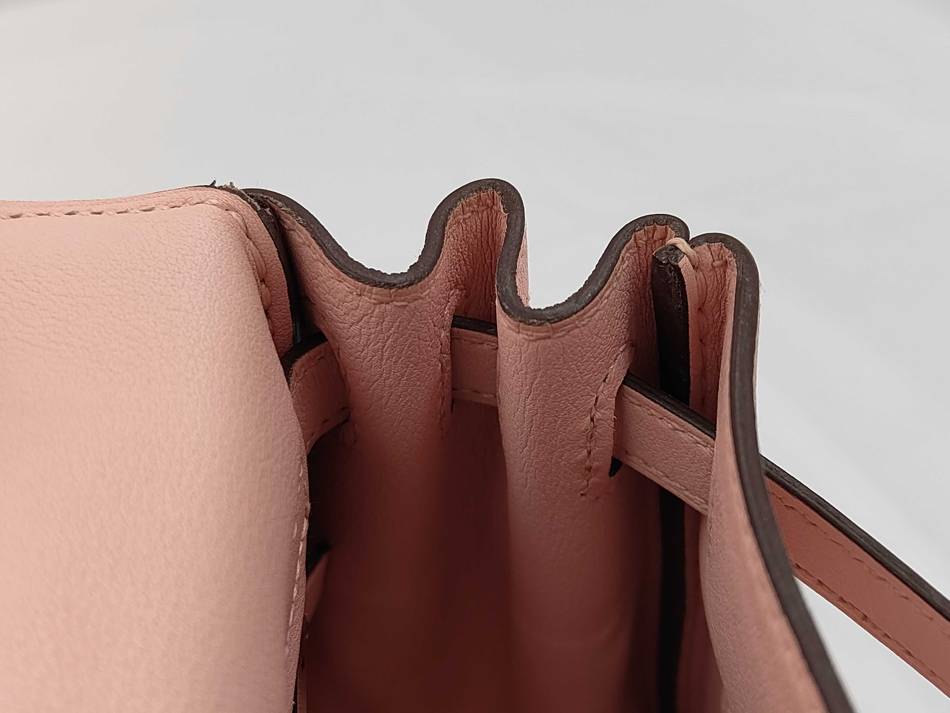 Kelly 25, inside stitching, Swift leather, Rose Sakura, silver hardware, handbag — view 9
