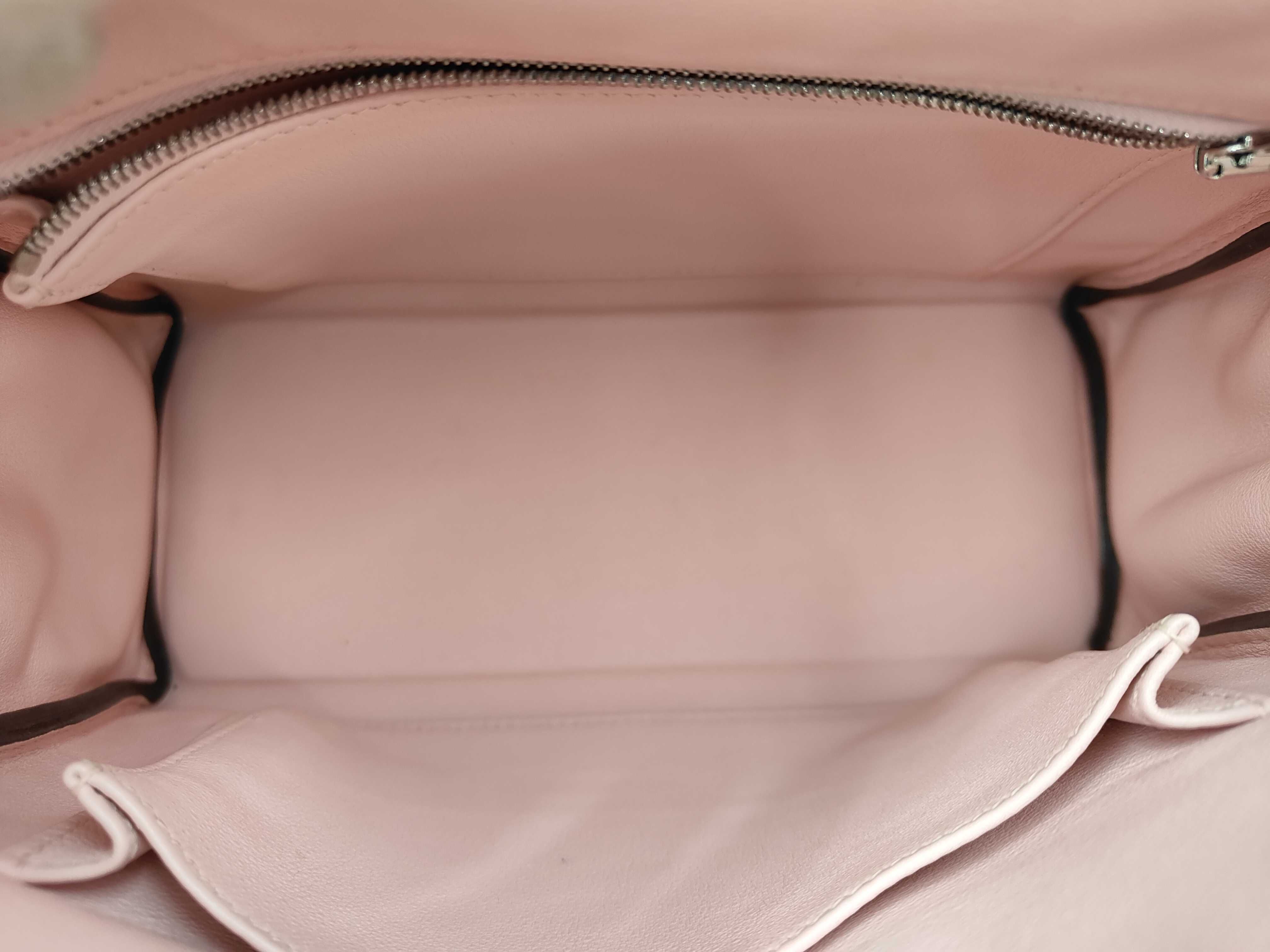 Kelly 25, inside stitching, Swift leather, Rose Sakura, silver hardware, handbag — view 10