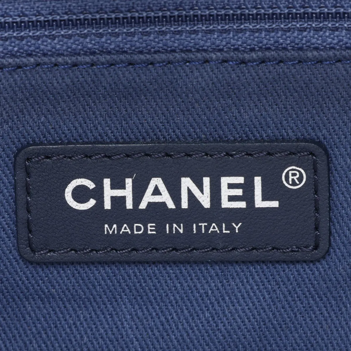 Large Shopping Bag, Mixed Fiber 2-Way Tote Bag, Blue, Silver Hardware, 25313609, Serial Number 25 — view 14
