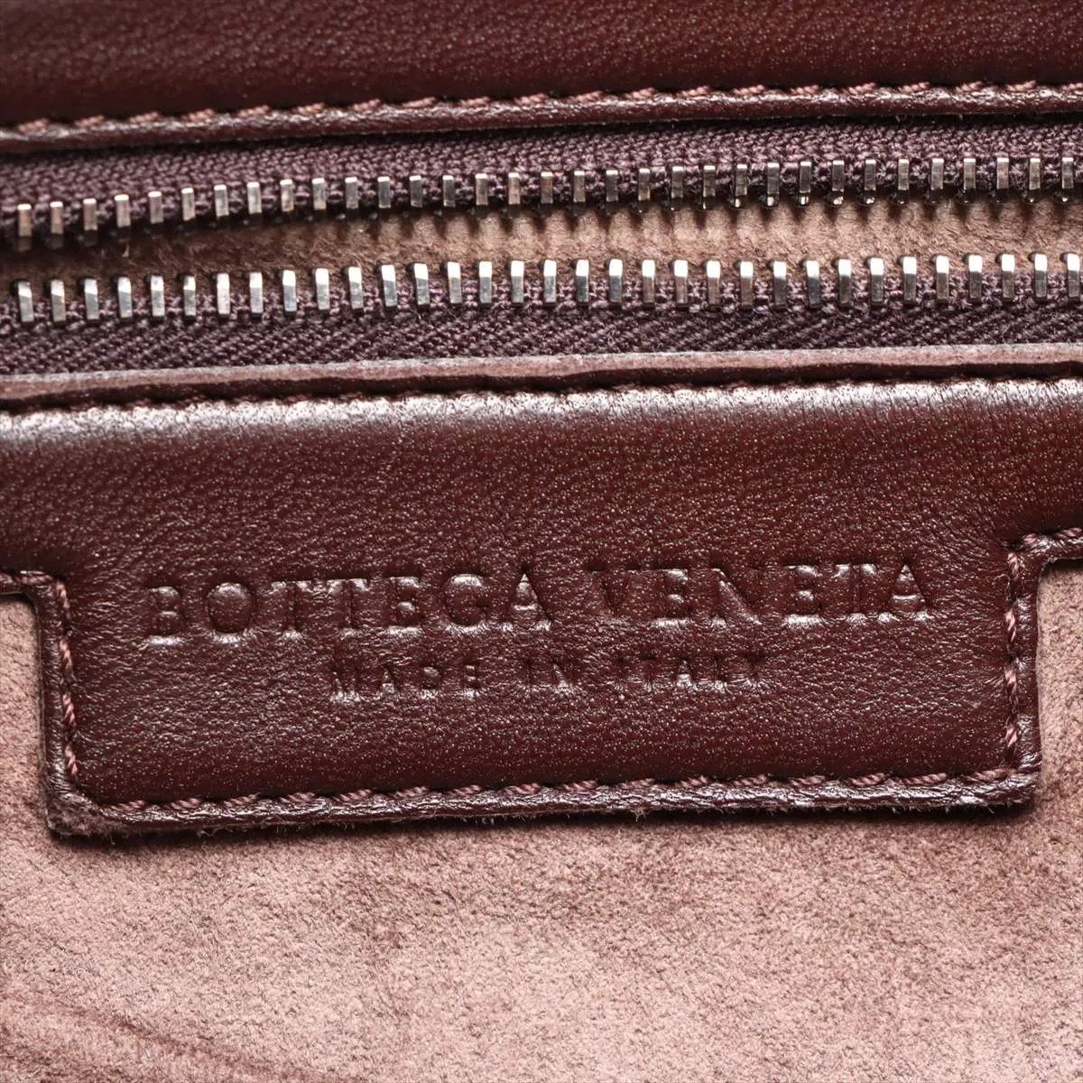Intrecciato Hobo Leather Shoulder Bag Brown 115654 — view 9