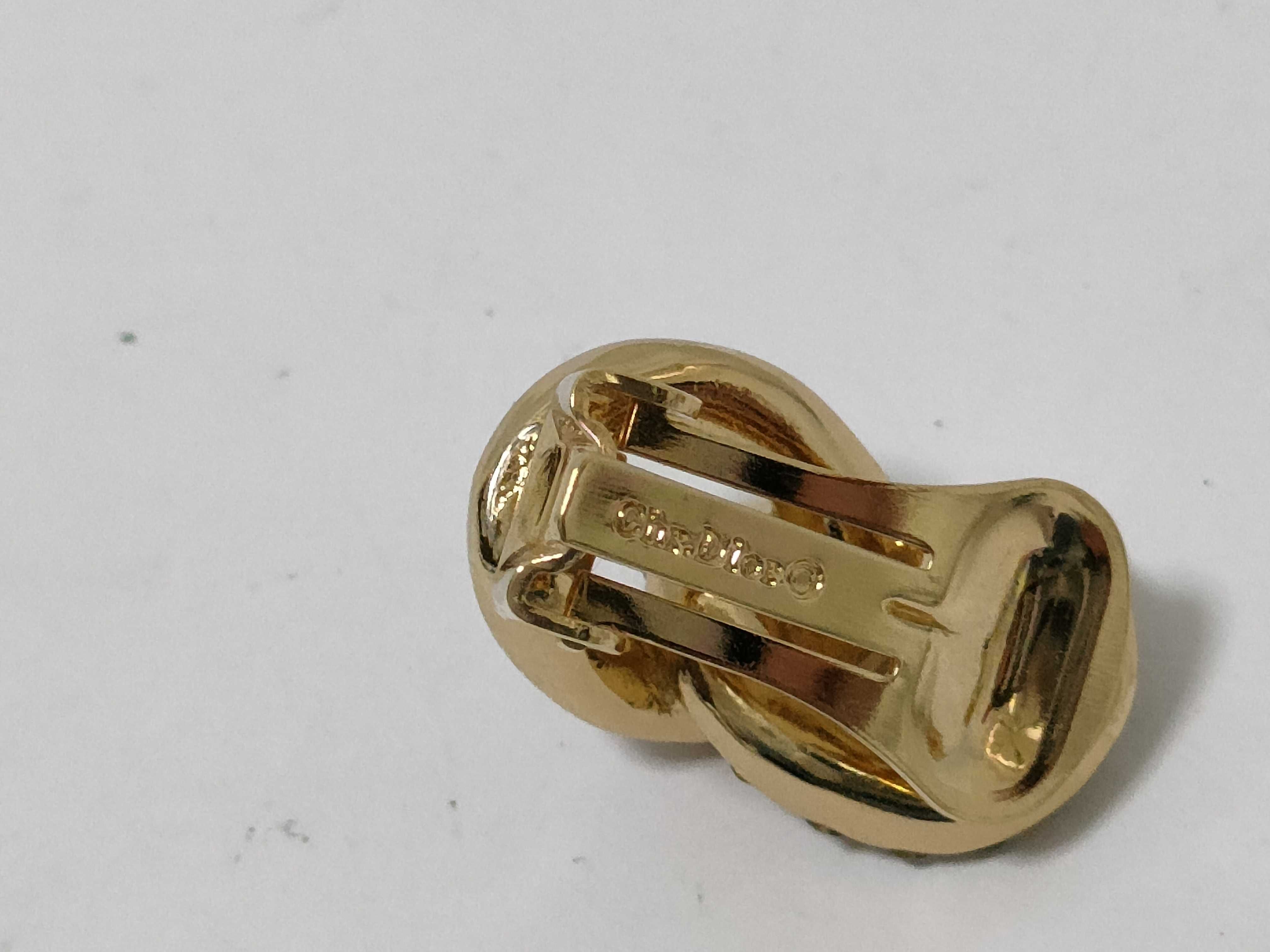 Gold Earrings with Small Diamonds — view 5