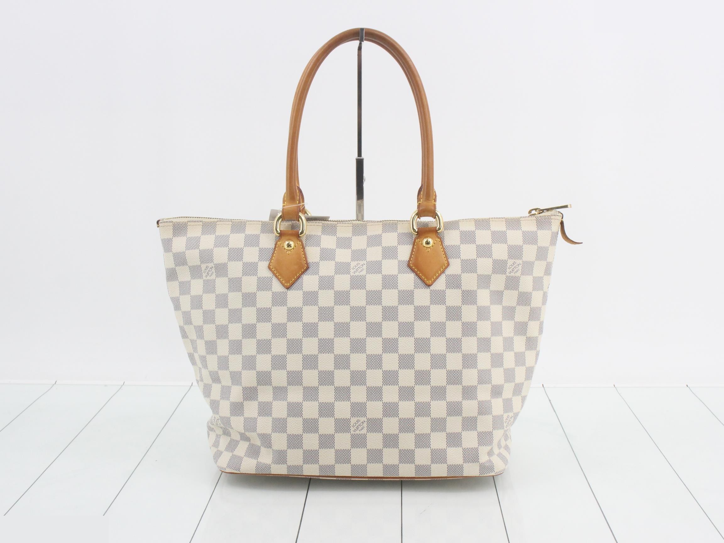 Damier Azur Saleya MM Tote Bag — view 2