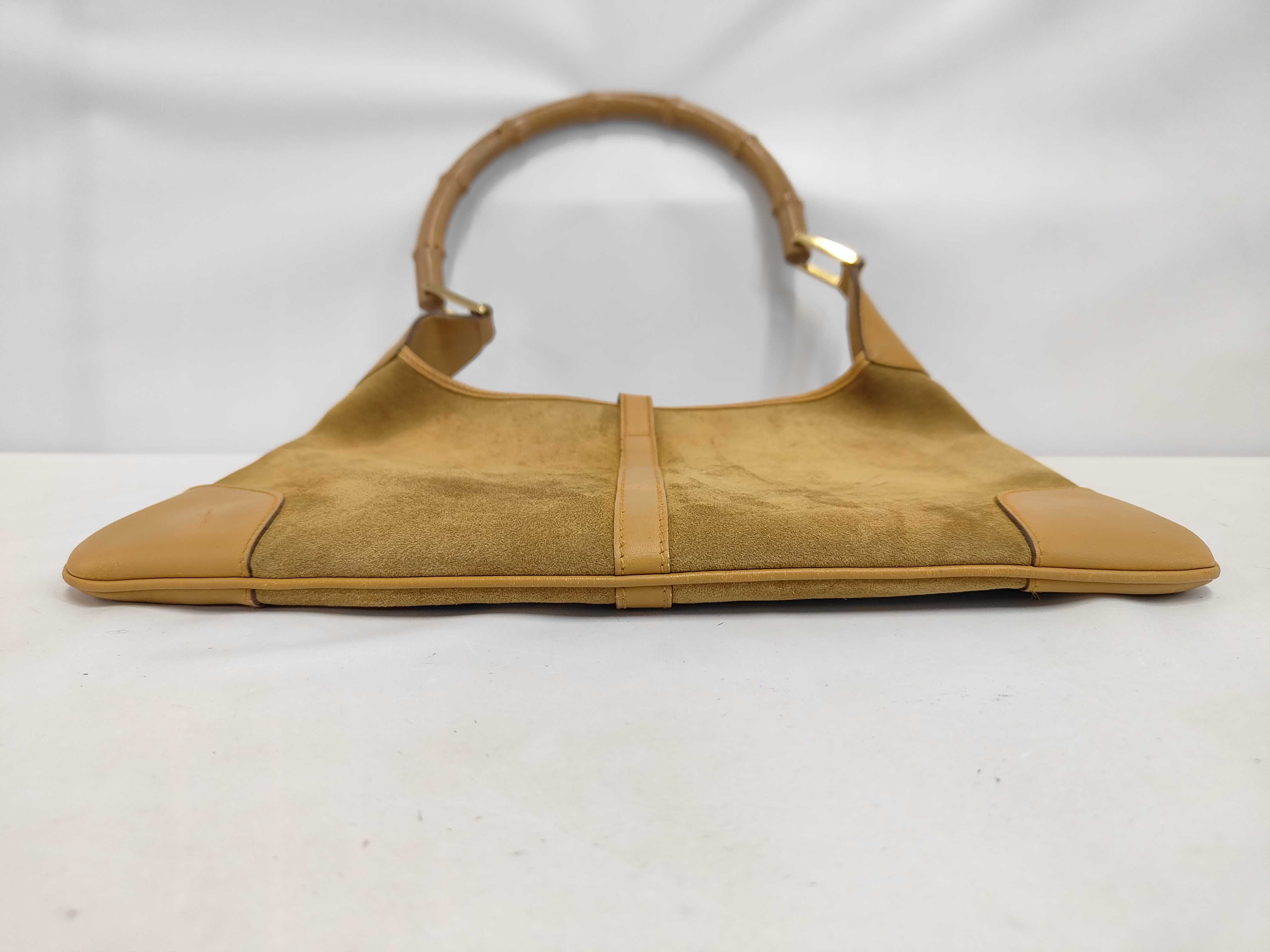 Suede Bamboo Jackie Handbag Shoulder Bag — view 3
