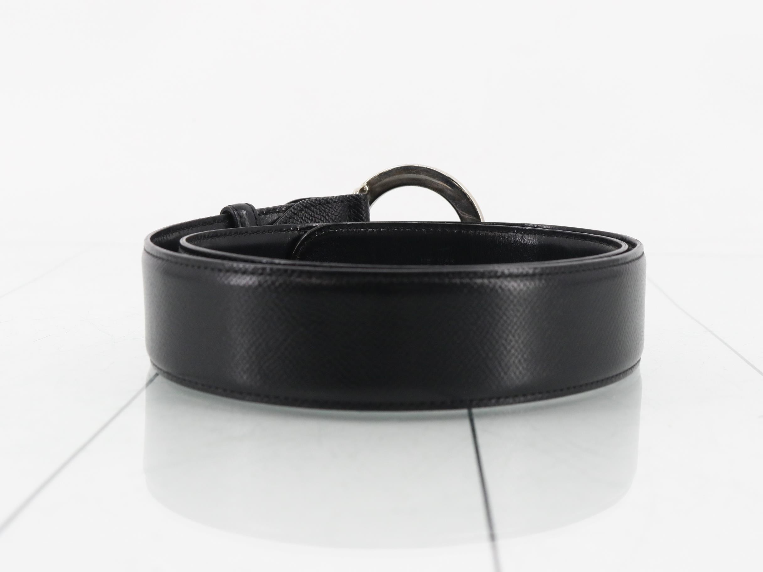 Logomania Leather Black Belt — view 2