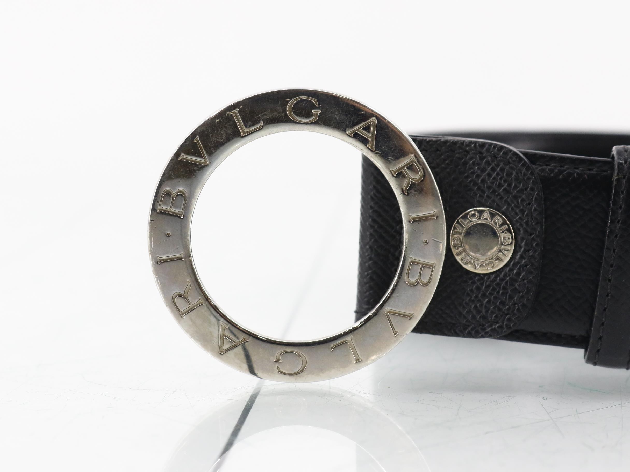 Logomania Leather Black Belt — view 3