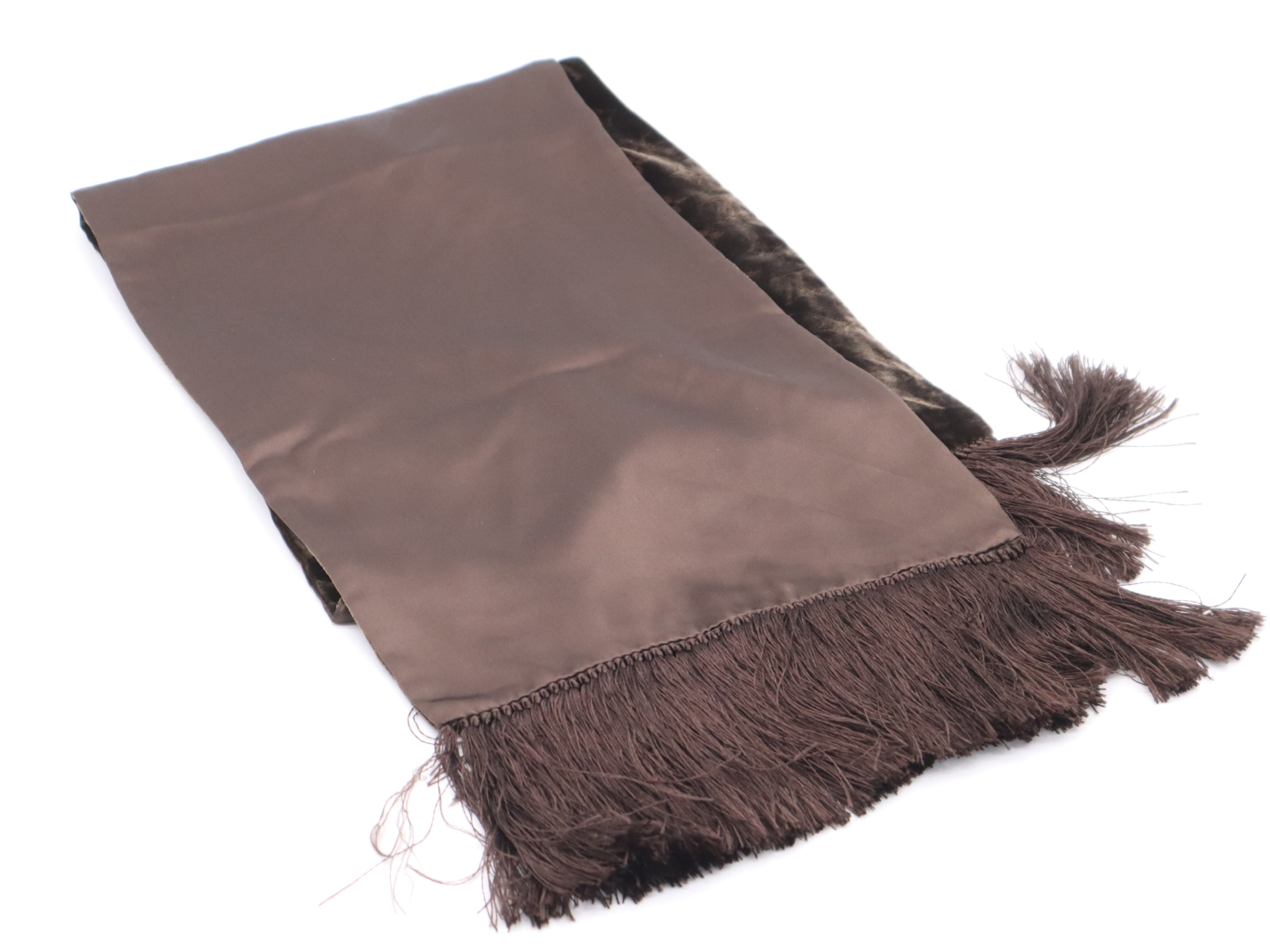 40191 0 Echarpe Bleu Scarf Rayon x Cupro x Silk Brown (Some wear, stains, and fraying) Other accessories — view 7