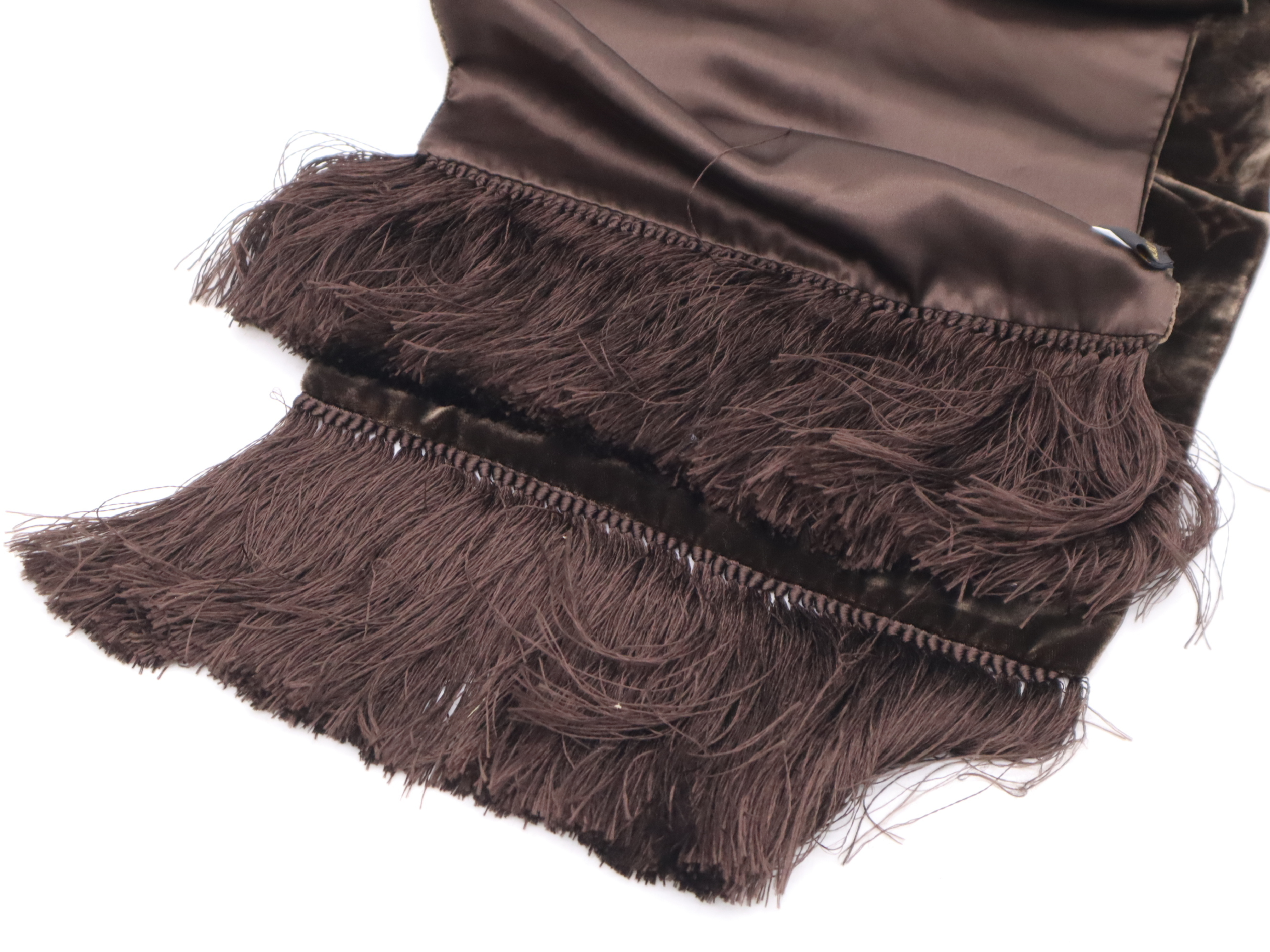 40191 0 Echarpe Bleu Scarf Rayon x Cupro x Silk Brown (Some wear, stains, and fraying) Other accessories — view 9