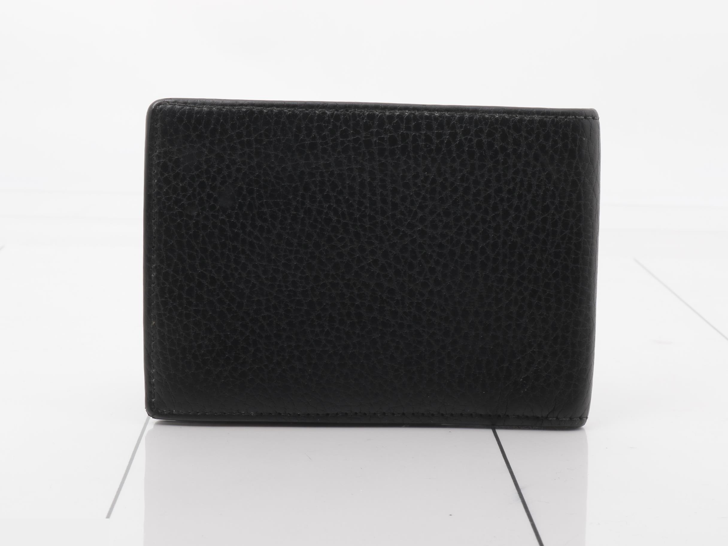 Interlocking Bi-fold Wallet, Noir Yellow, 611229 — view 2