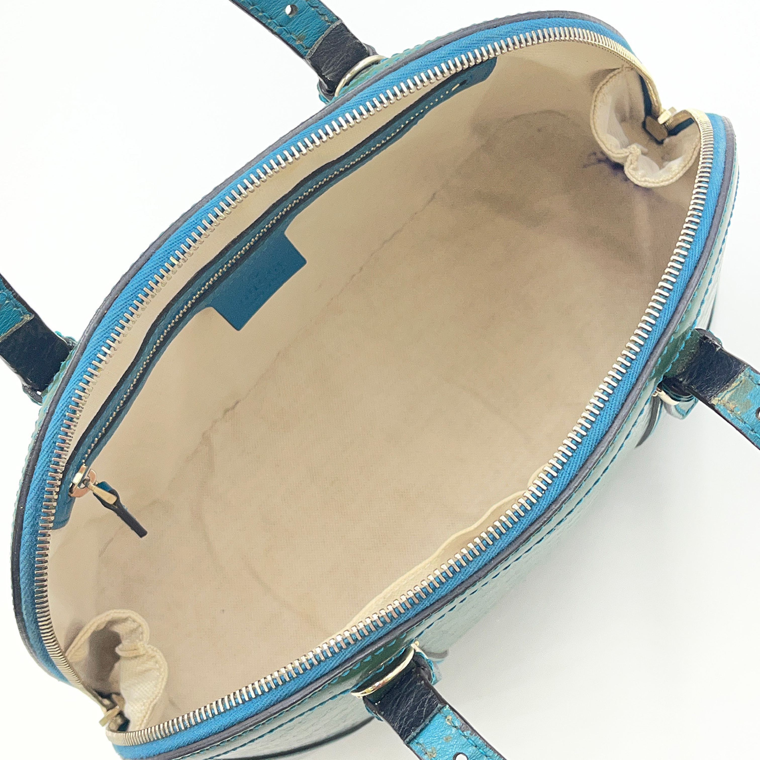 Microguccissima Green Patent Leather Shoulder Bag 309617 D016515121 — view 10
