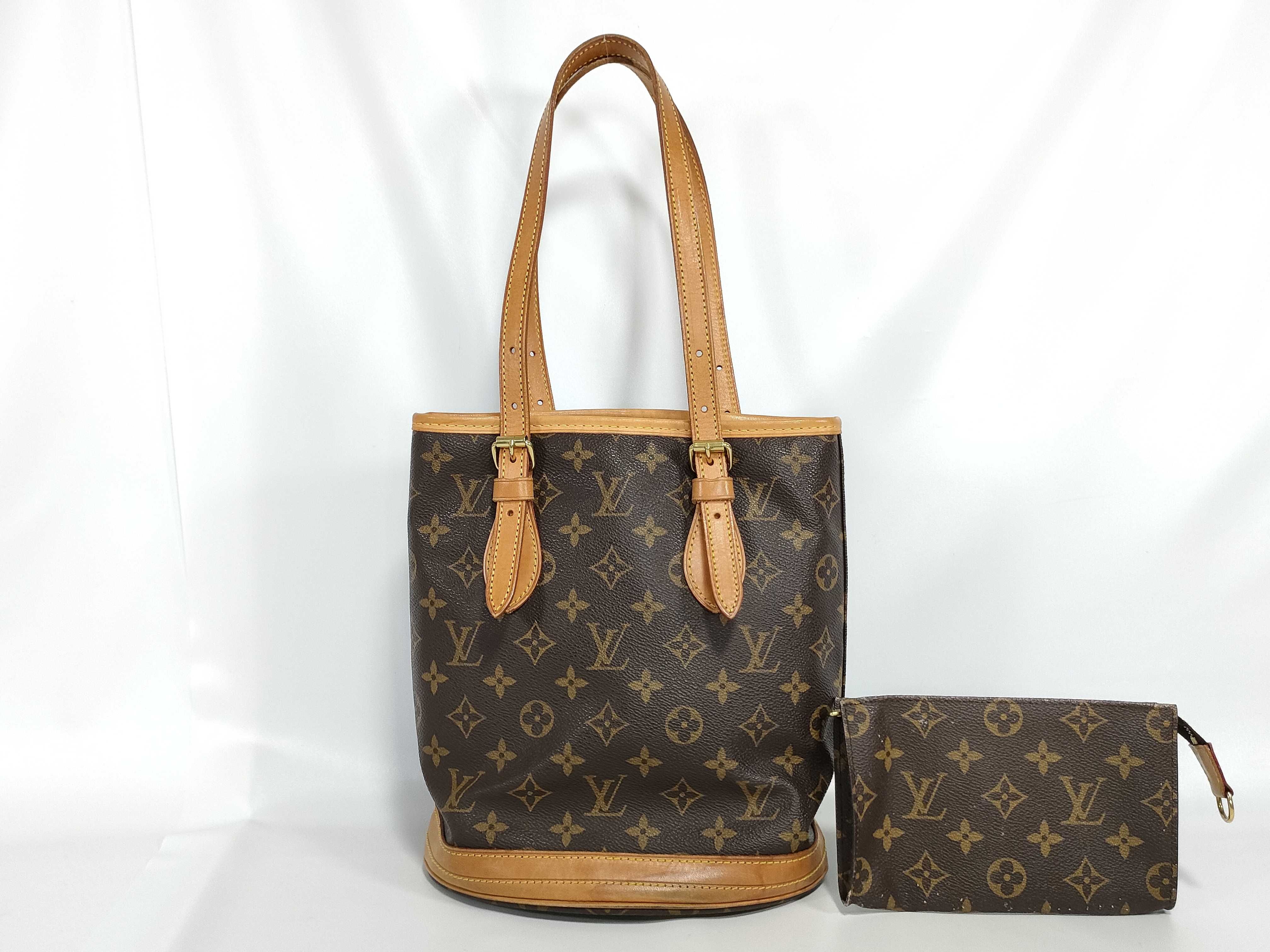 Monogram Bucket PM Tote Bag (Factory Repaired)