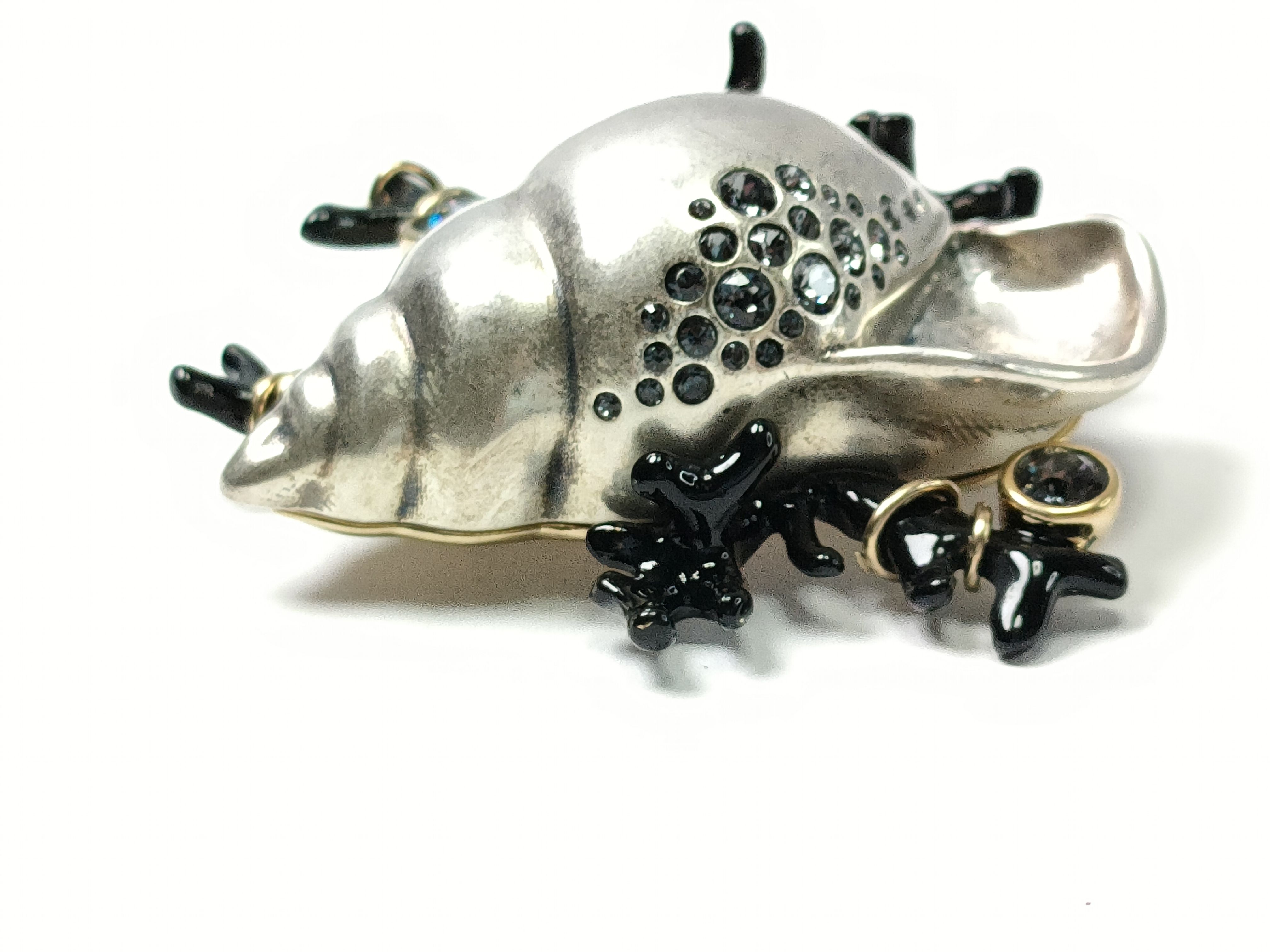 seashell and coral motif brooch — view 6