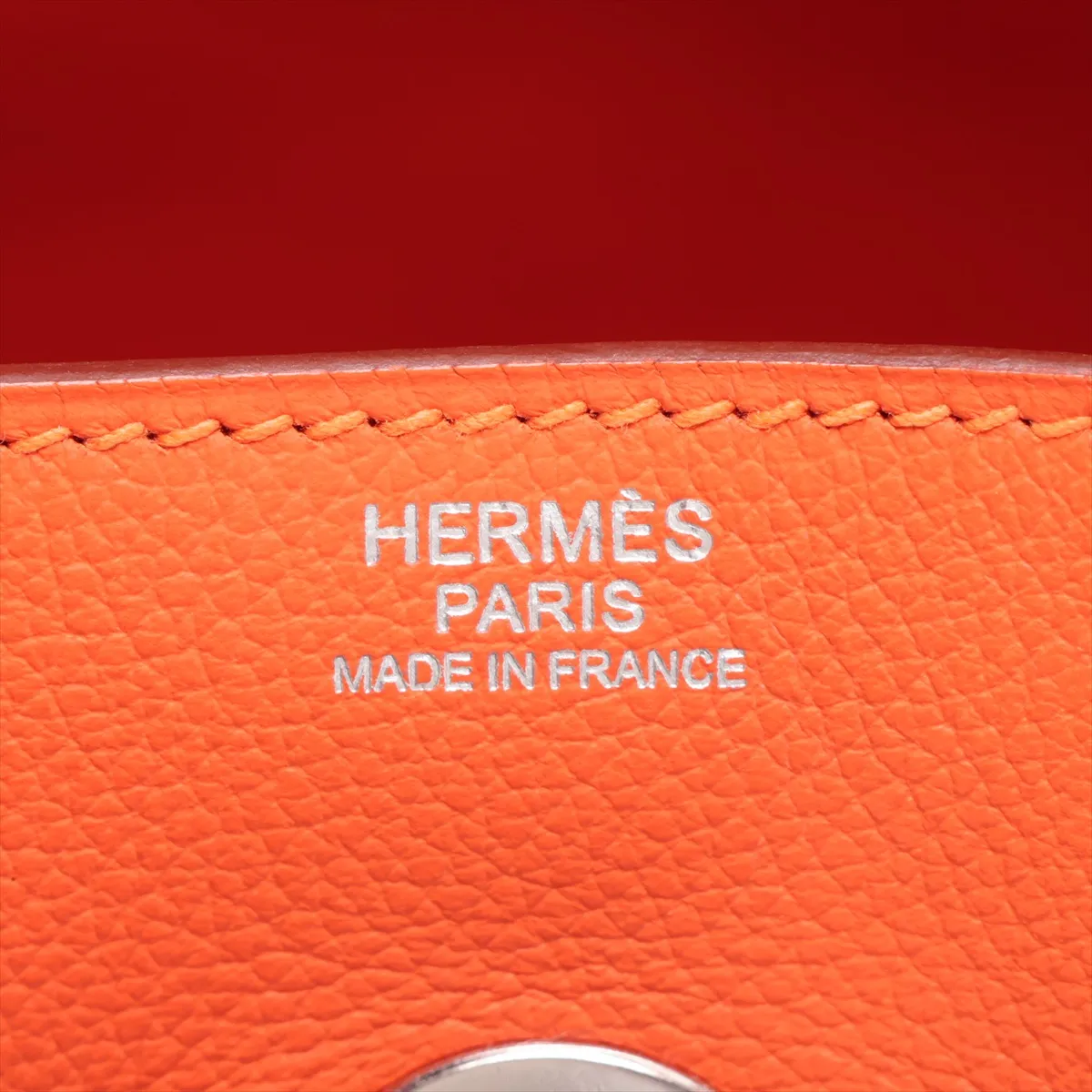 Lindy 30, Taurillon Clemence leather, orange, silver hardware Q: 2013 — view 13