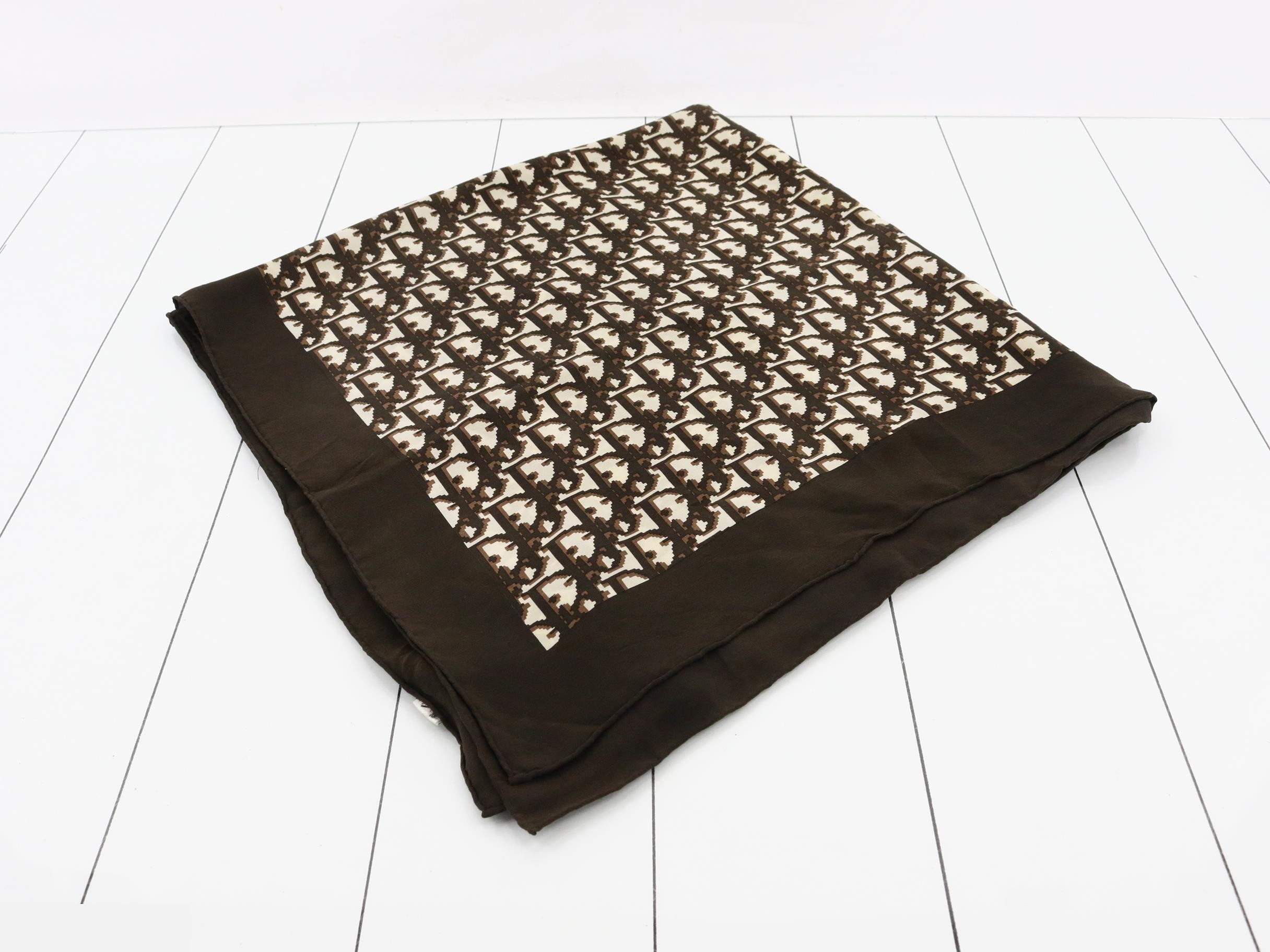 Trotter scarf, brown, silk — view 2
