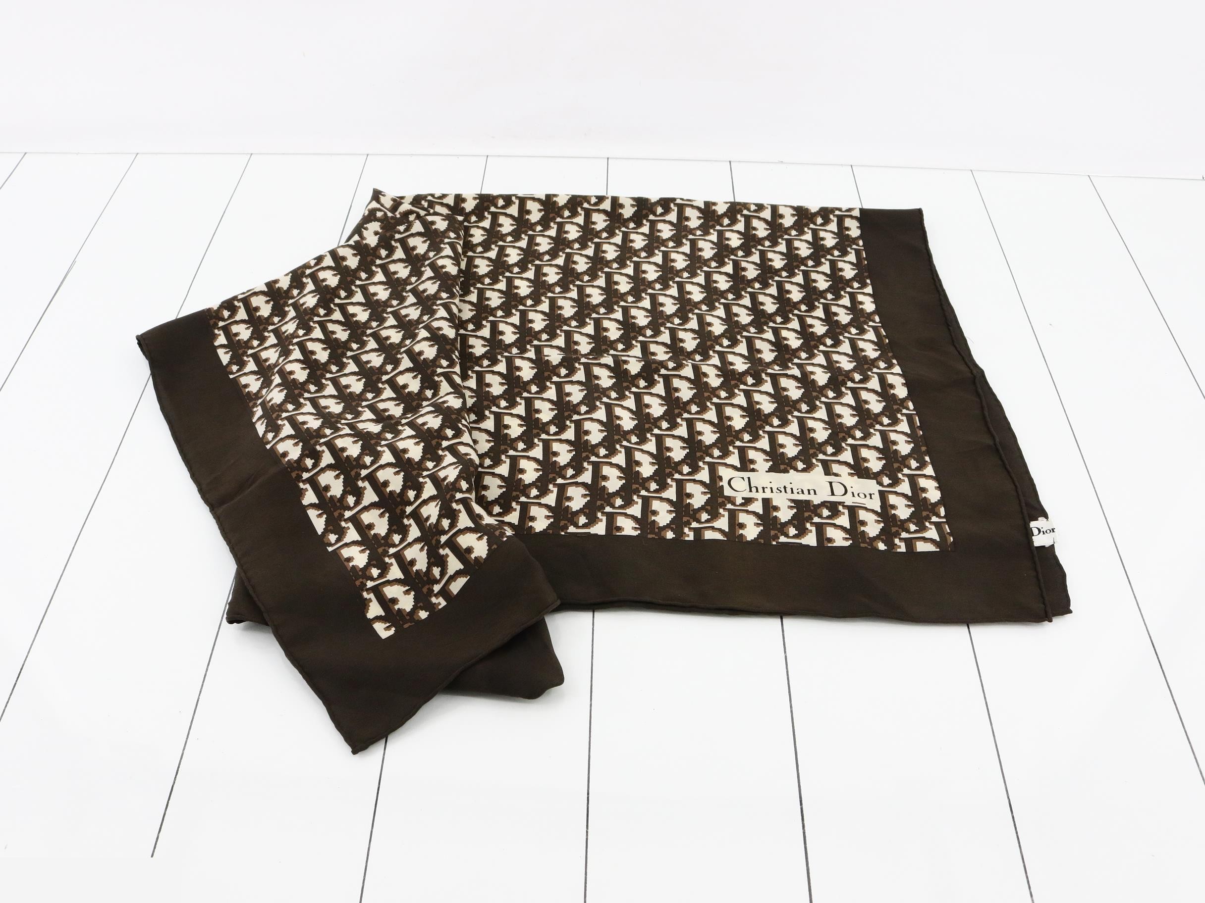 Trotter scarf, brown, silk — view 3