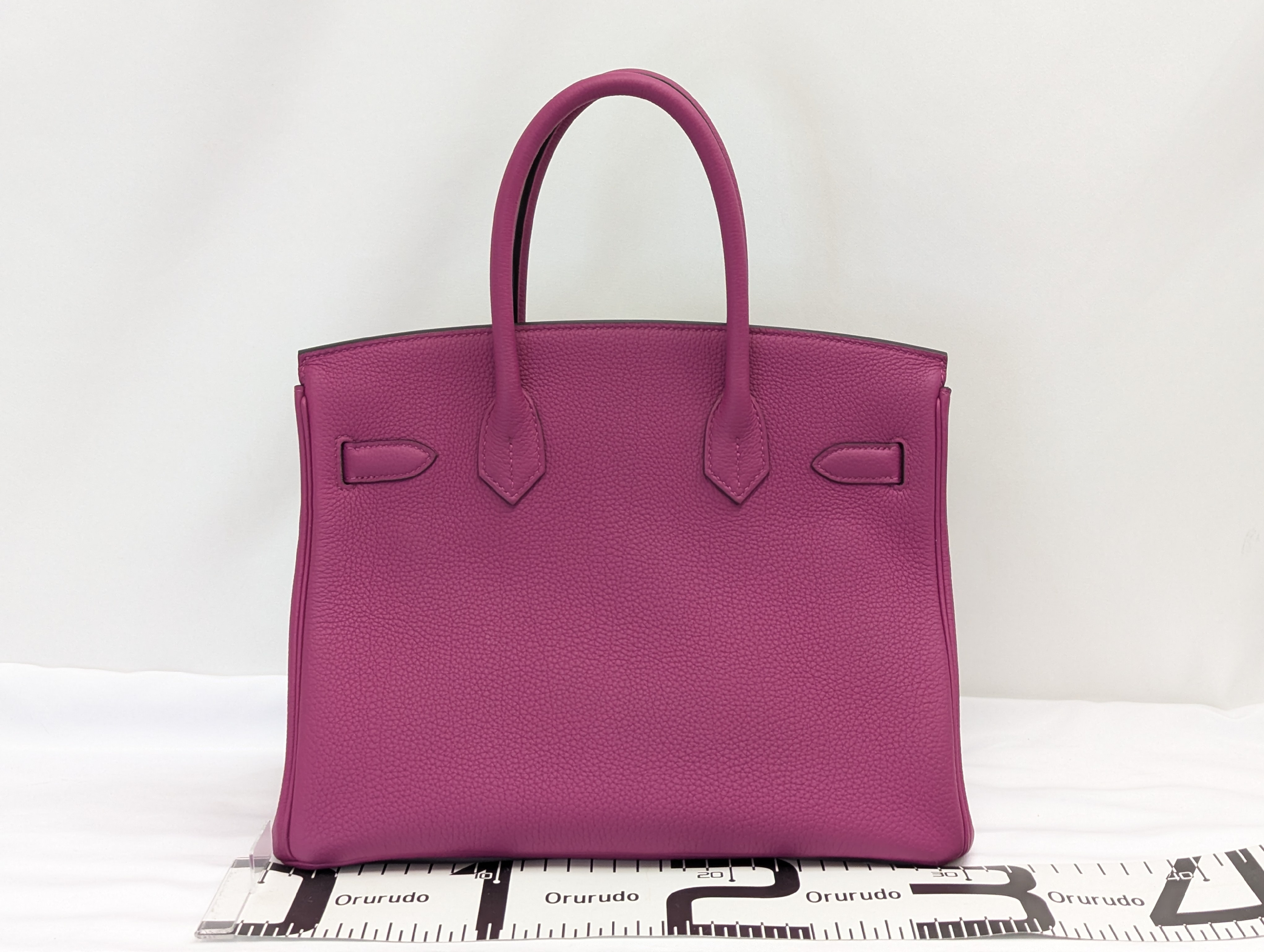 Birkin 30 Togo Rose Purple Silver Hardware C Stamp Handbag — view 2
