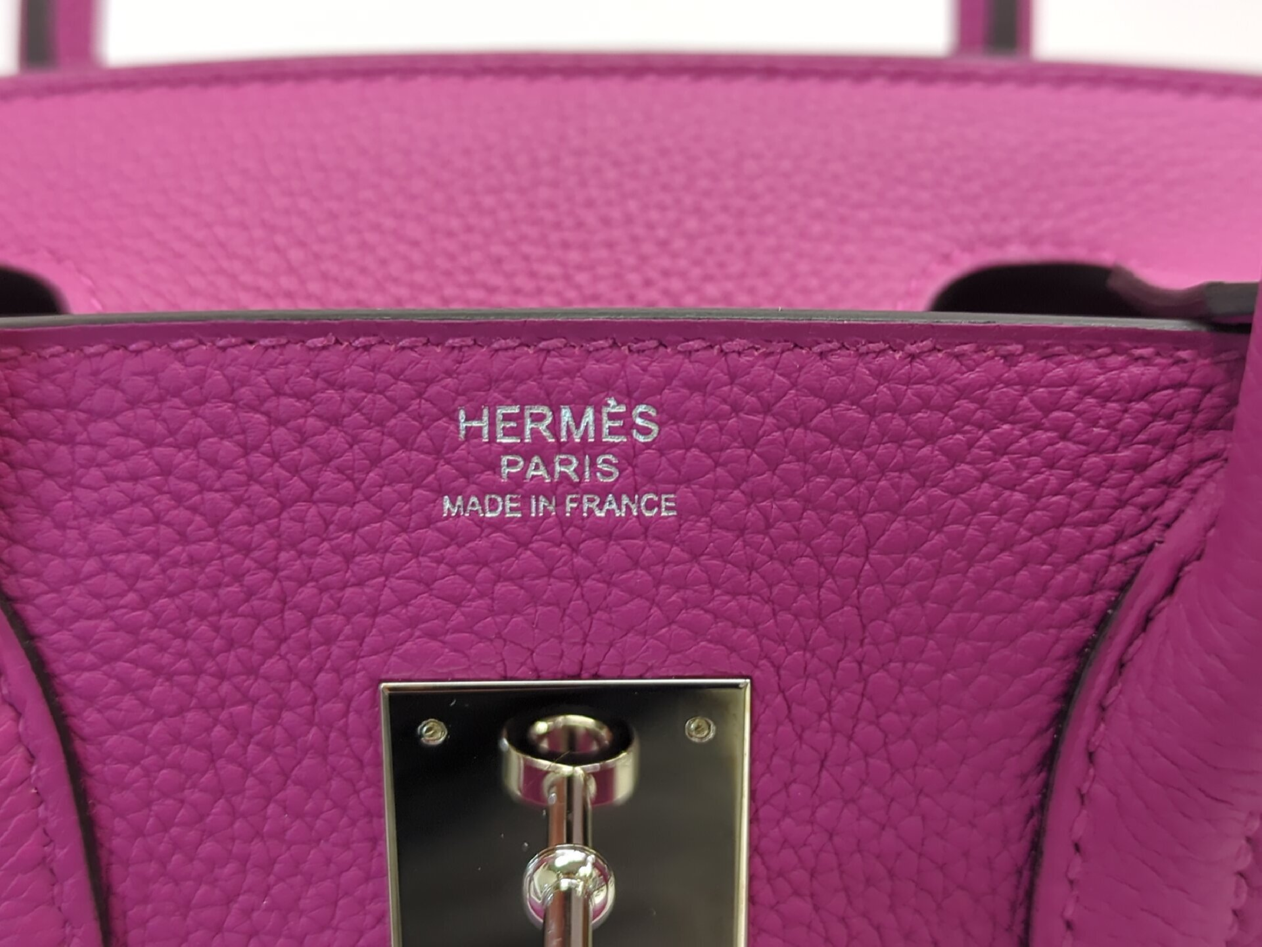 Birkin 30 Togo Rose Purple Silver Hardware C Stamp Handbag — view 13