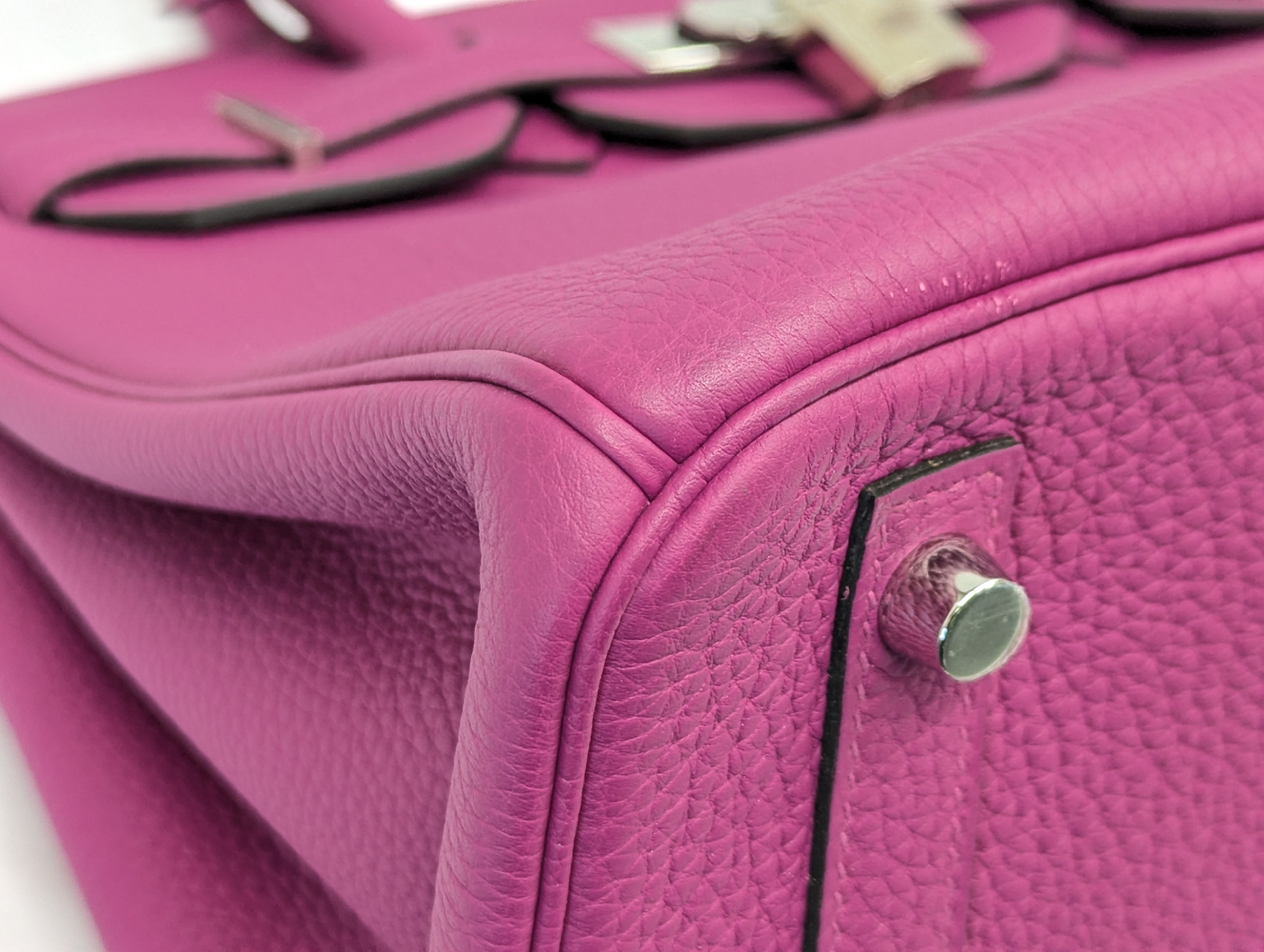 Birkin 30 Togo Rose Purple Silver Hardware C Stamp Handbag — view 3