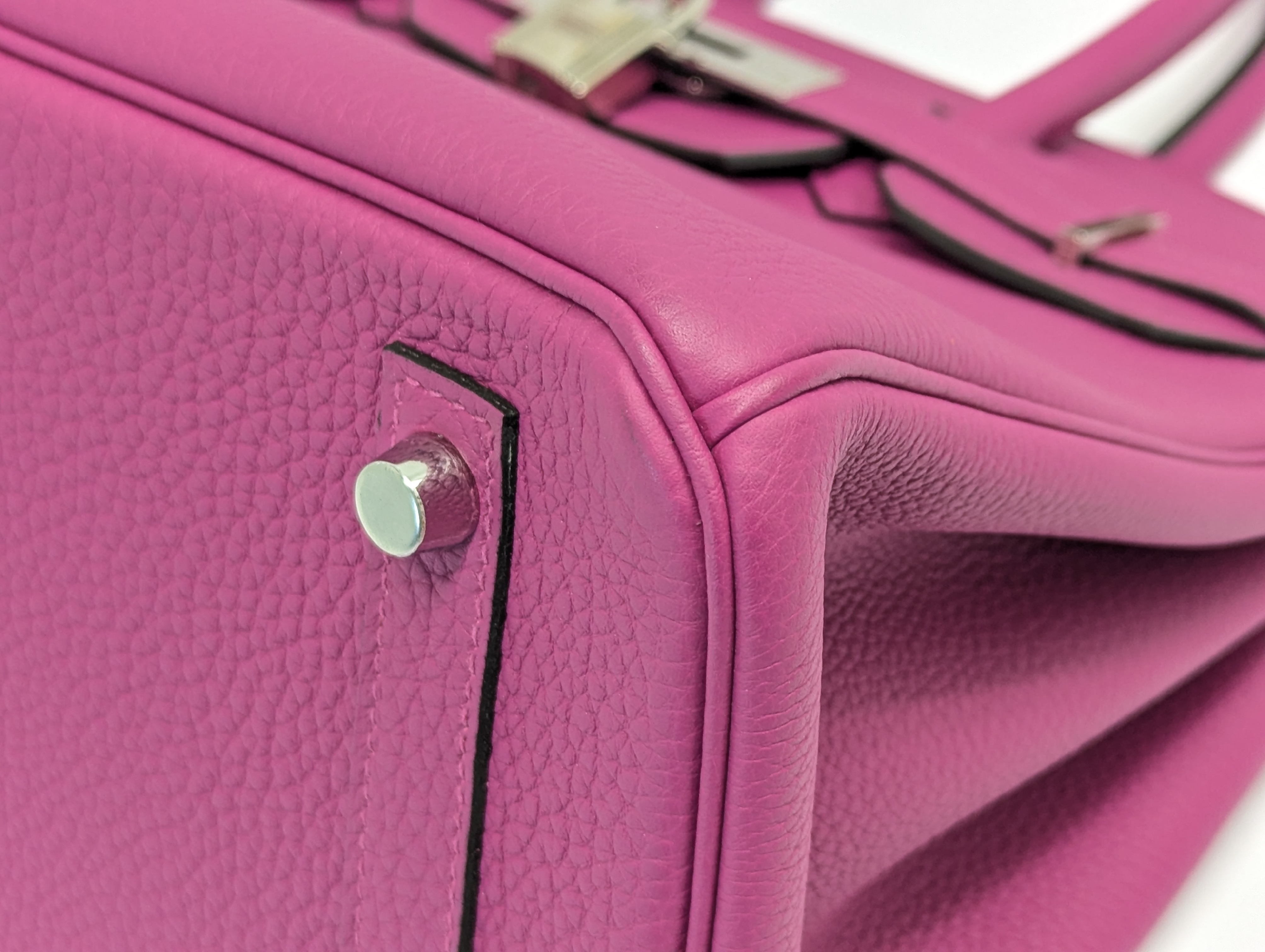 Birkin 30 Togo Rose Purple Silver Hardware C Stamp Handbag — view 4