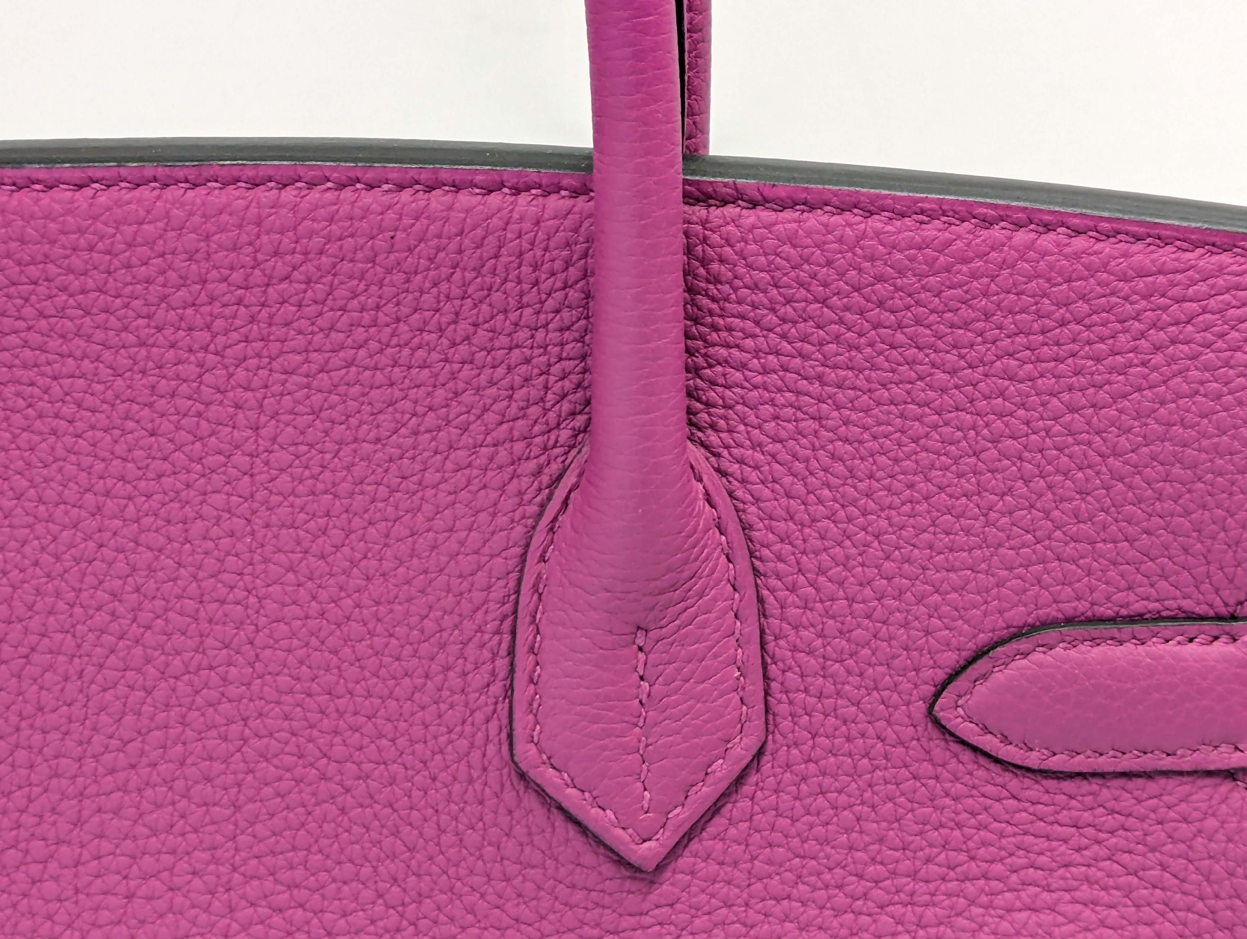 Birkin 30 Togo Rose Purple Silver Hardware C Stamp Handbag — view 8