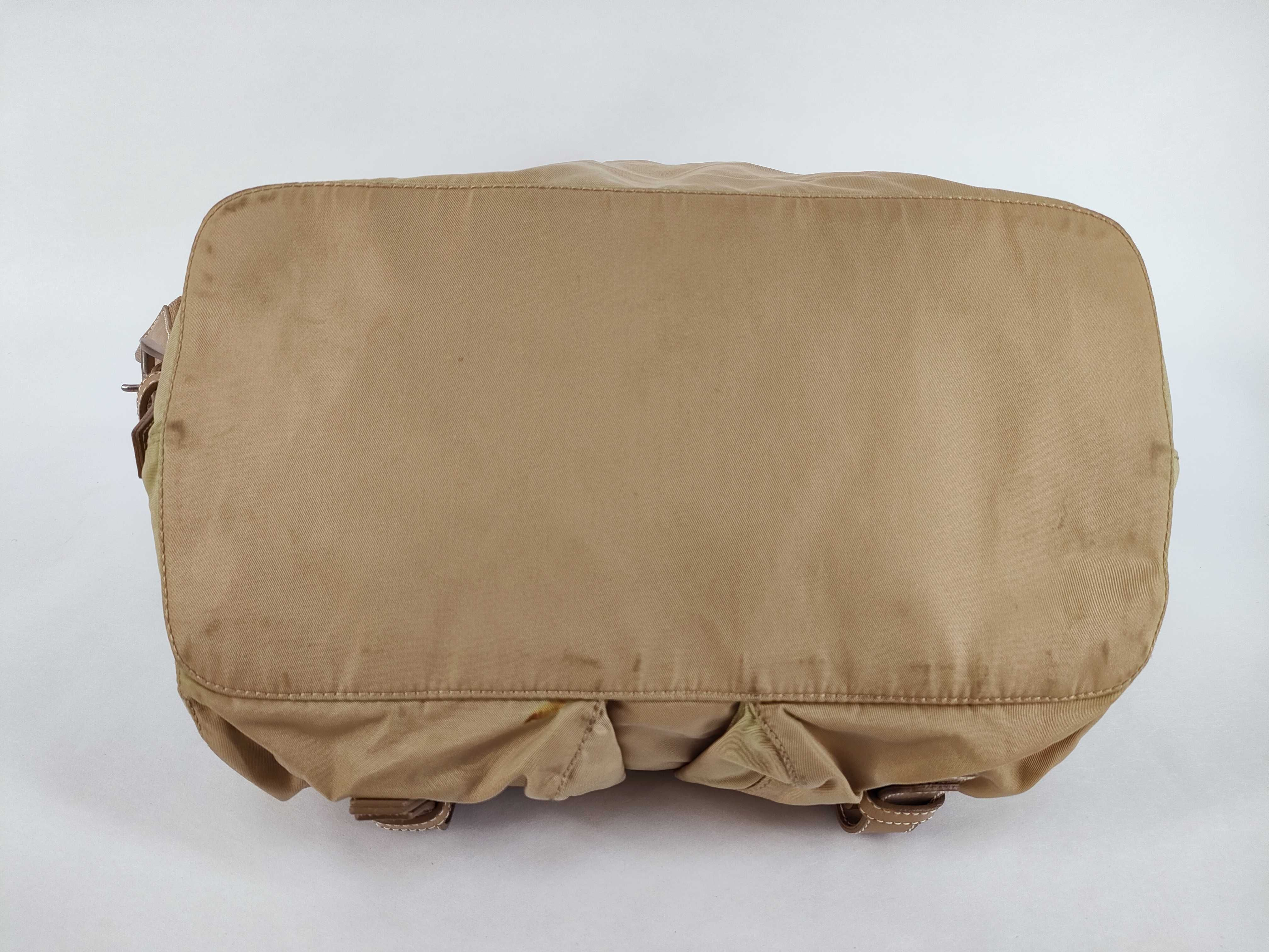 nylon backpack, beige. — view 3