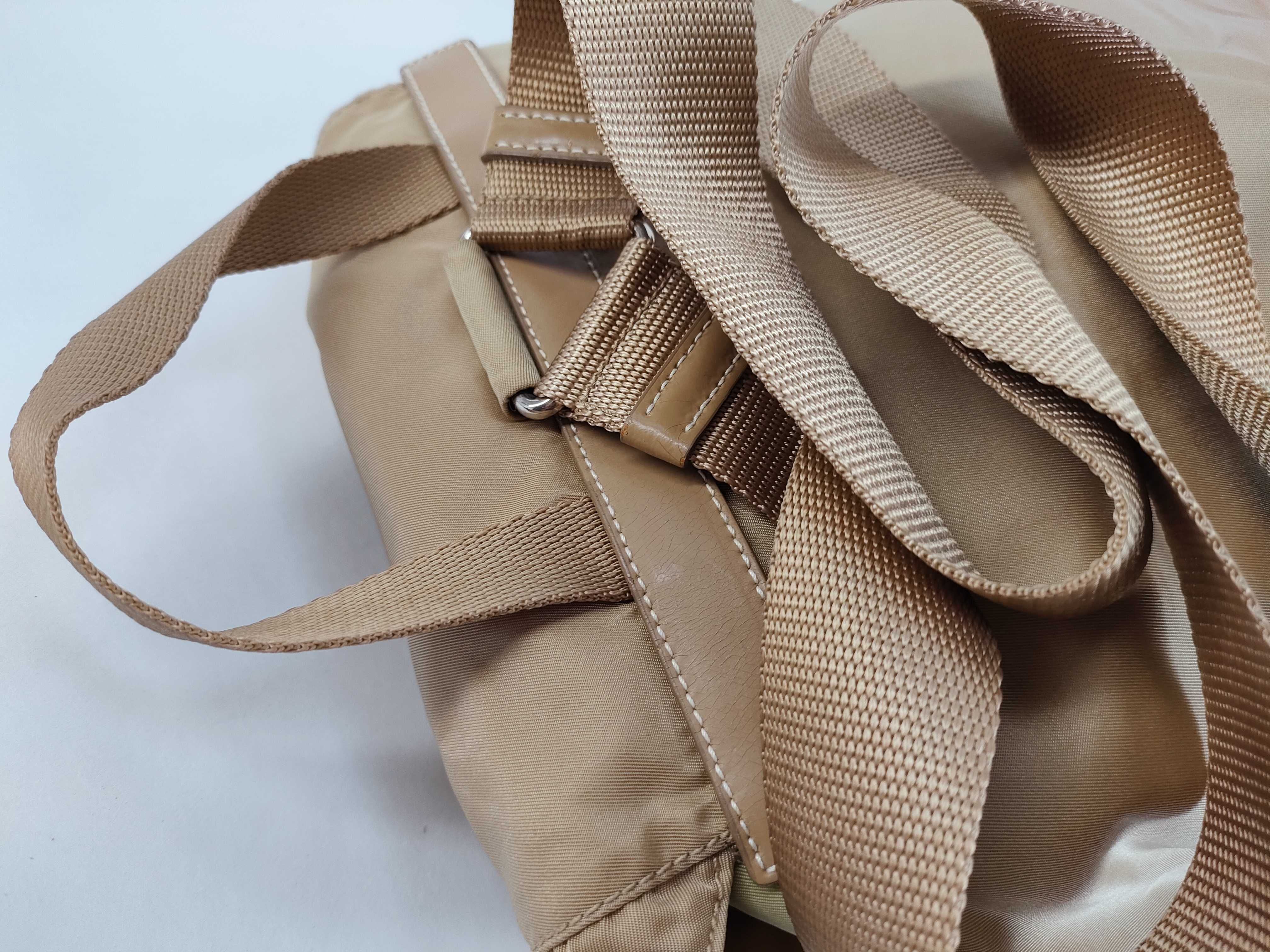 nylon backpack, beige. — view 5